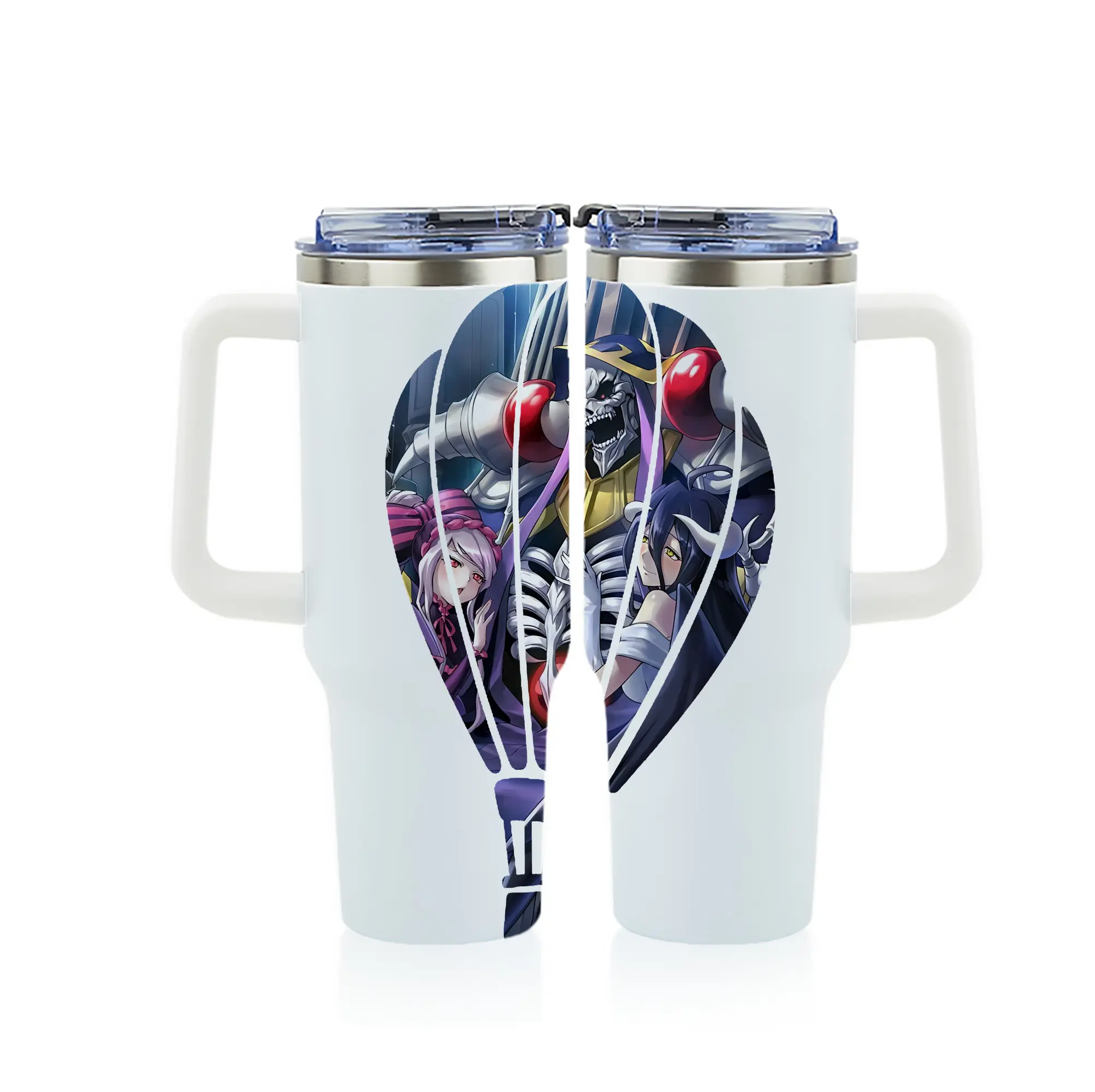 オーバーロード グッズ アインズ・ウール・ゴウン - 1200mL フルプリント車用タンブラー ・ 304ステンレス 内側 ・ 201ステンレス 外側 ・ 保温 保冷 ・ 通勤 ドライブ アウトドア用