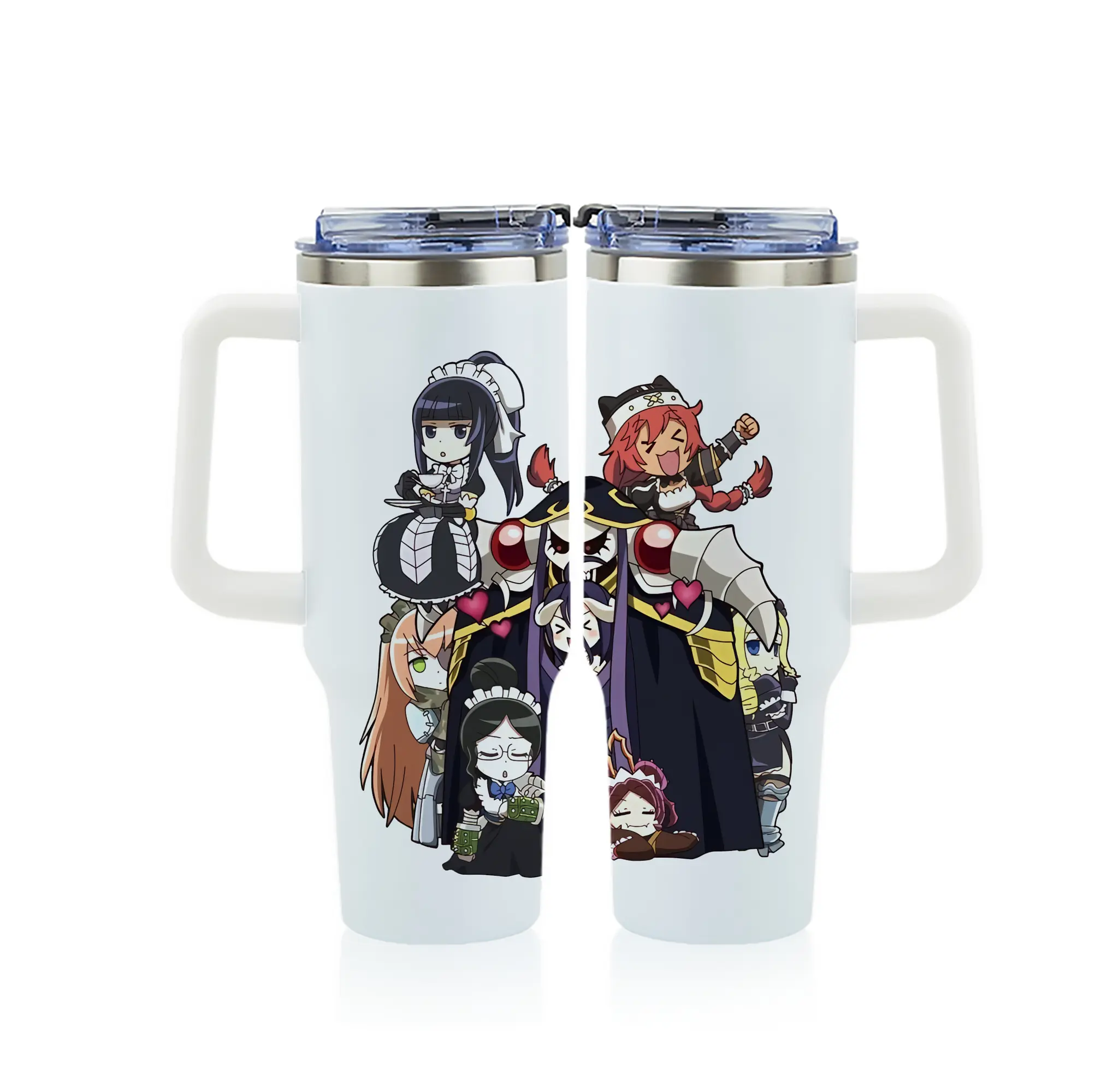 オーバーロード グッズ アインズ・ウール・ゴウン - 1200mL フルプリント車用タンブラー ・ 304ステンレス 内側 ・ 201ステンレス 外側 ・ 保温 保冷 ・ 通勤 ドライブ アウトドア用