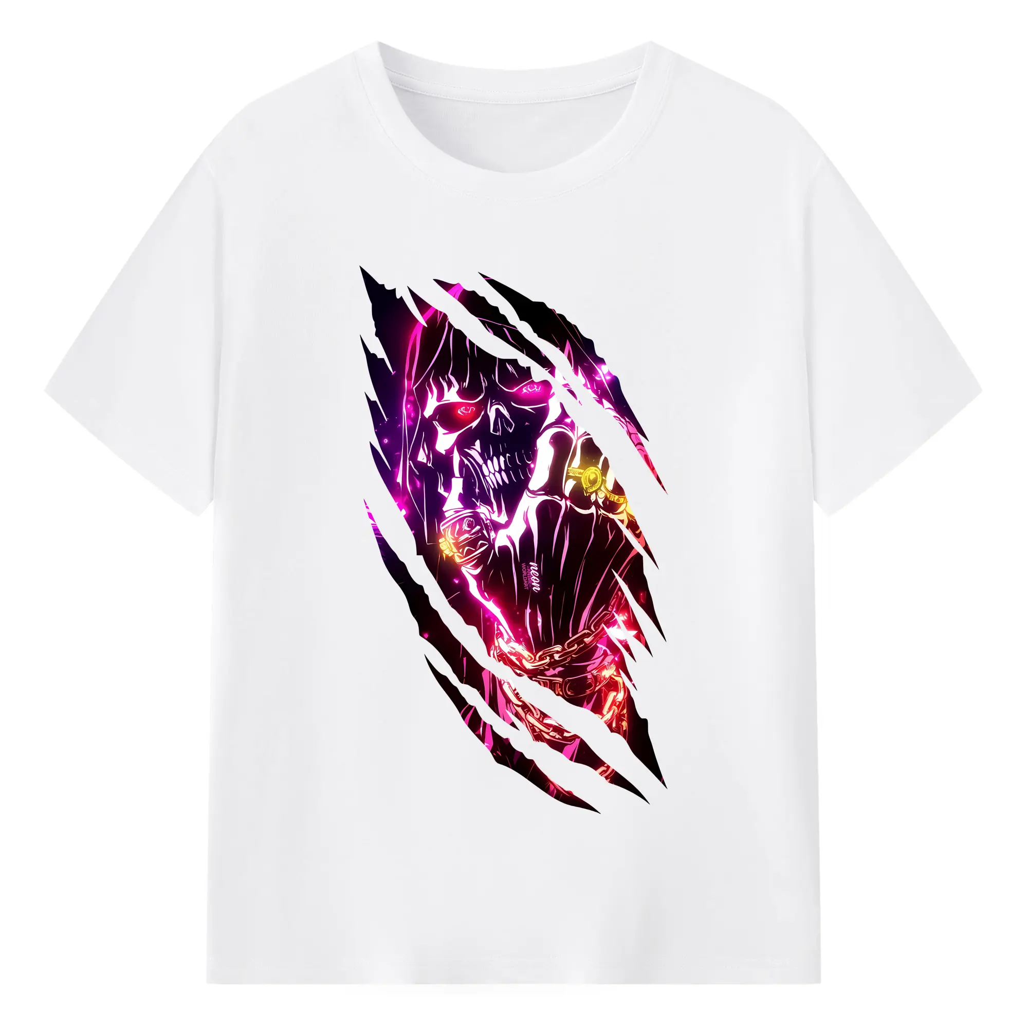 オーバーロード グッズ アインズ・ウール・ゴウン - 綿100％ 半袖Tシャツ ・ フロントプリント ・ 快適 通気性 ・ 日常使い 散歩 スポーツ用