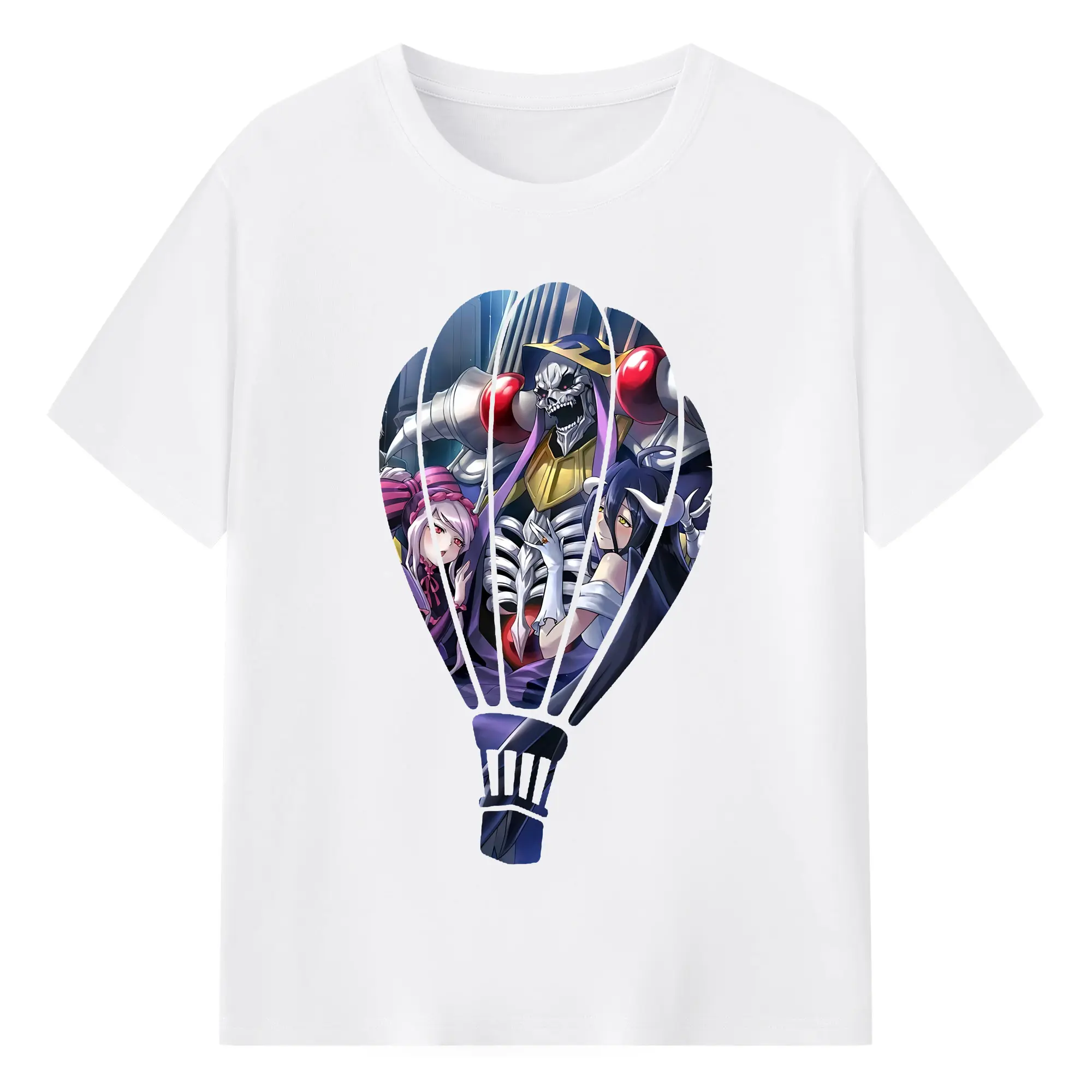 オーバーロード グッズ アインズ・ウール・ゴウン - 綿100％ 半袖Tシャツ ・ フロントプリント ・ 快適 通気性 ・ 日常使い 散歩 スポーツ用