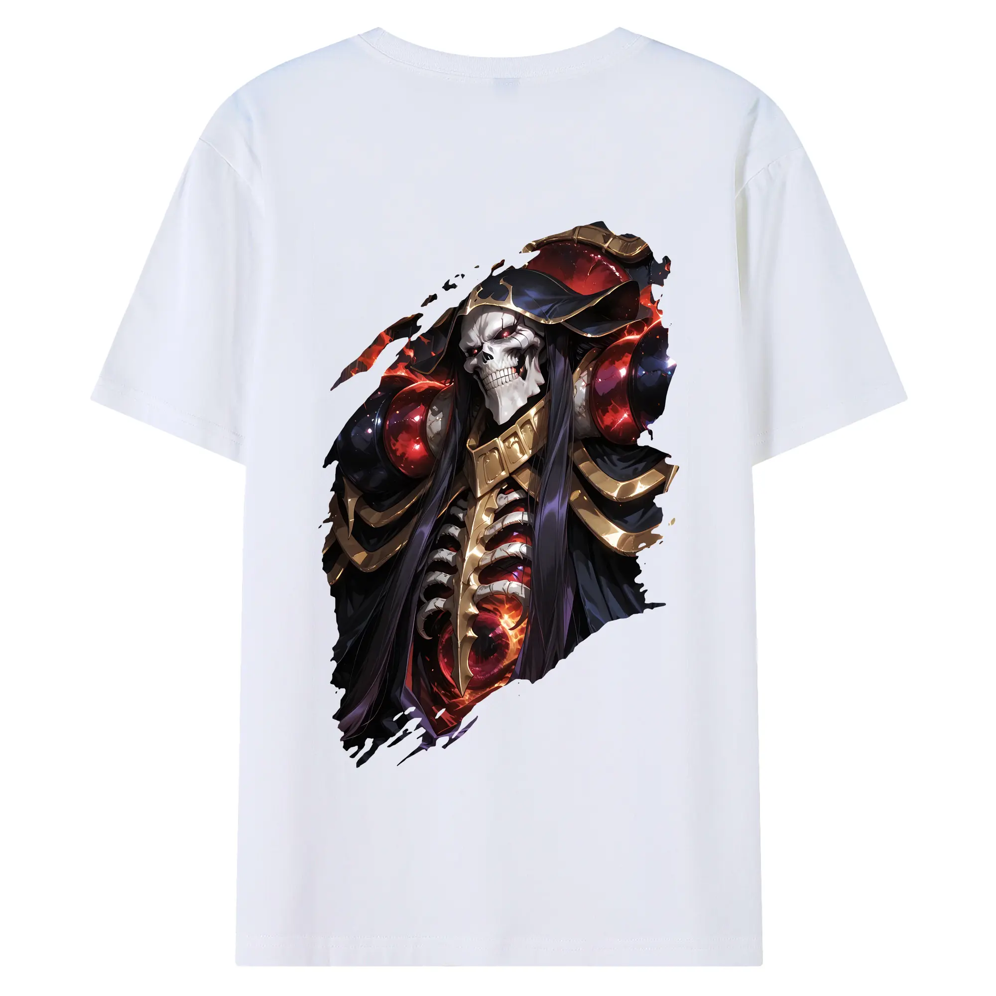 オーバーロード グッズ アインズ・ウール・ゴウン - 綿100％ 半袖Tシャツ ・ バックプリント ・ 快適 通気性 ・ 日常使い 散歩 スポーツ用