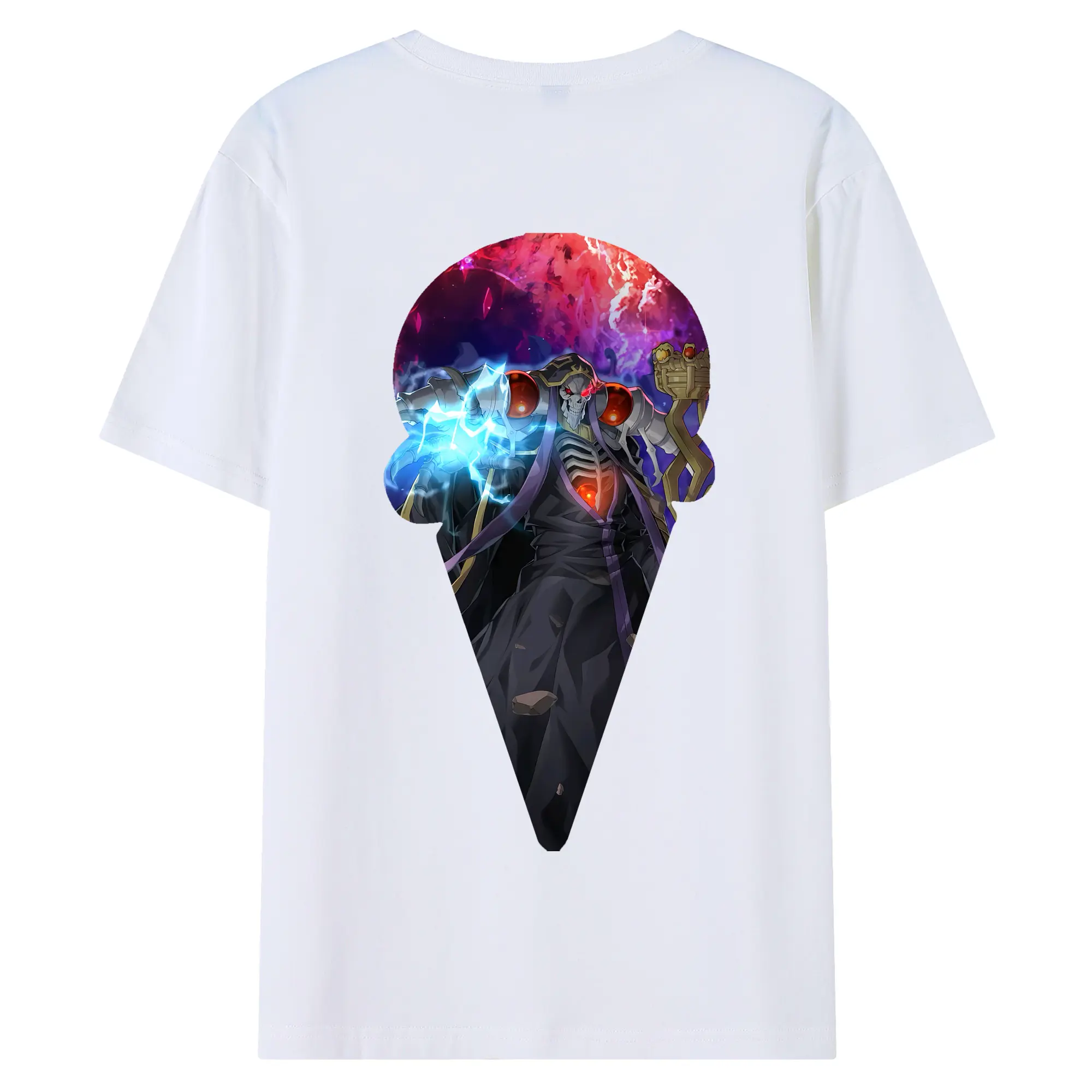 オーバーロード グッズ アインズ・ウール・ゴウン - 綿100％ 半袖Tシャツ ・ バックプリント ・ 快適 通気性 ・ 日常使い 散歩 スポーツ用