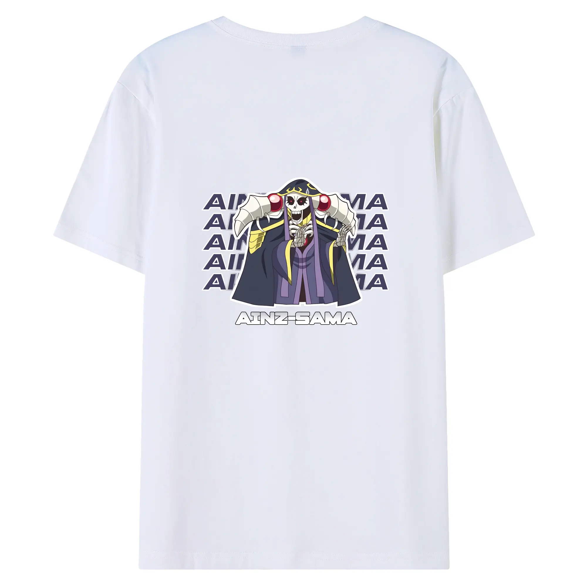 オーバーロード グッズ アインズ・ウール・ゴウン - 綿100％ 半袖Tシャツ ・ バックプリント ・ 快適 通気性 ・ 日常使い 散歩 スポーツ用