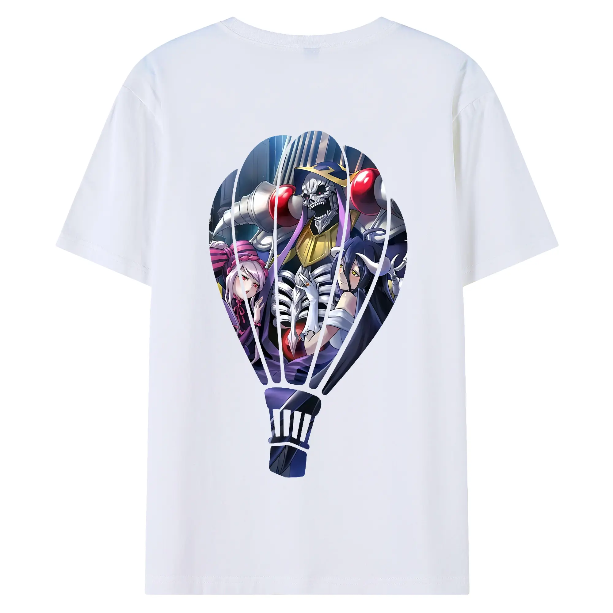 オーバーロード グッズ アインズ・ウール・ゴウン - 綿100％ 半袖Tシャツ ・ バックプリント ・ 快適 通気性 ・ 日常使い 散歩 スポーツ用