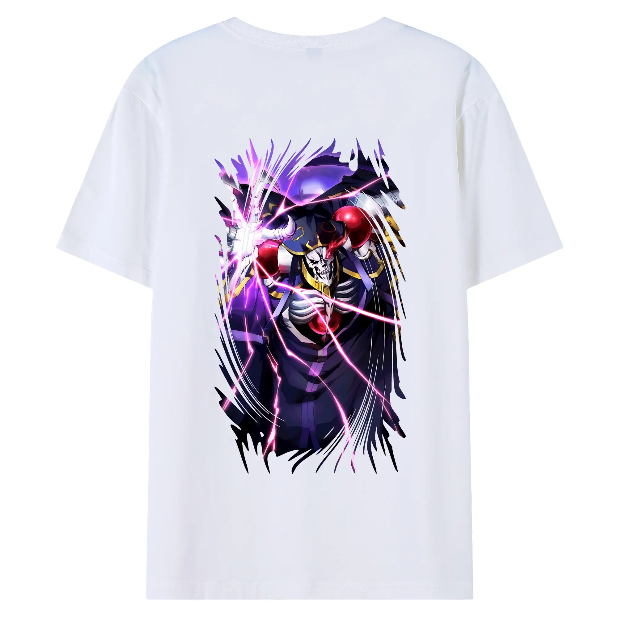 オーバーロード グッズ アインズ・ウール・ゴウン - 綿100％ 半袖Tシャツ ・ バックプリント ・ 快適 通気性 ・ 日常使い 散歩 スポーツ用