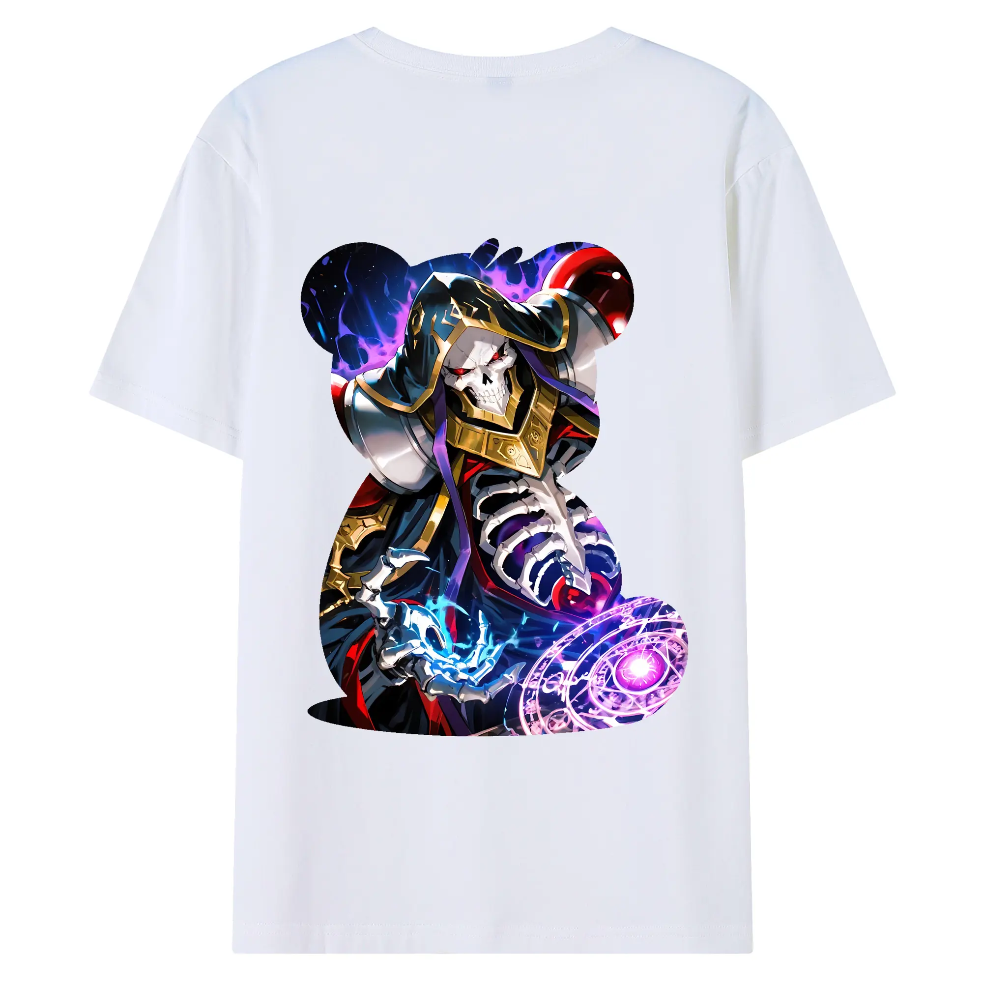 オーバーロード グッズ アインズ・ウール・ゴウン - 綿100％ 半袖Tシャツ ・ バックプリント ・ 快適 通気性 ・ 日常使い 散歩 スポーツ用