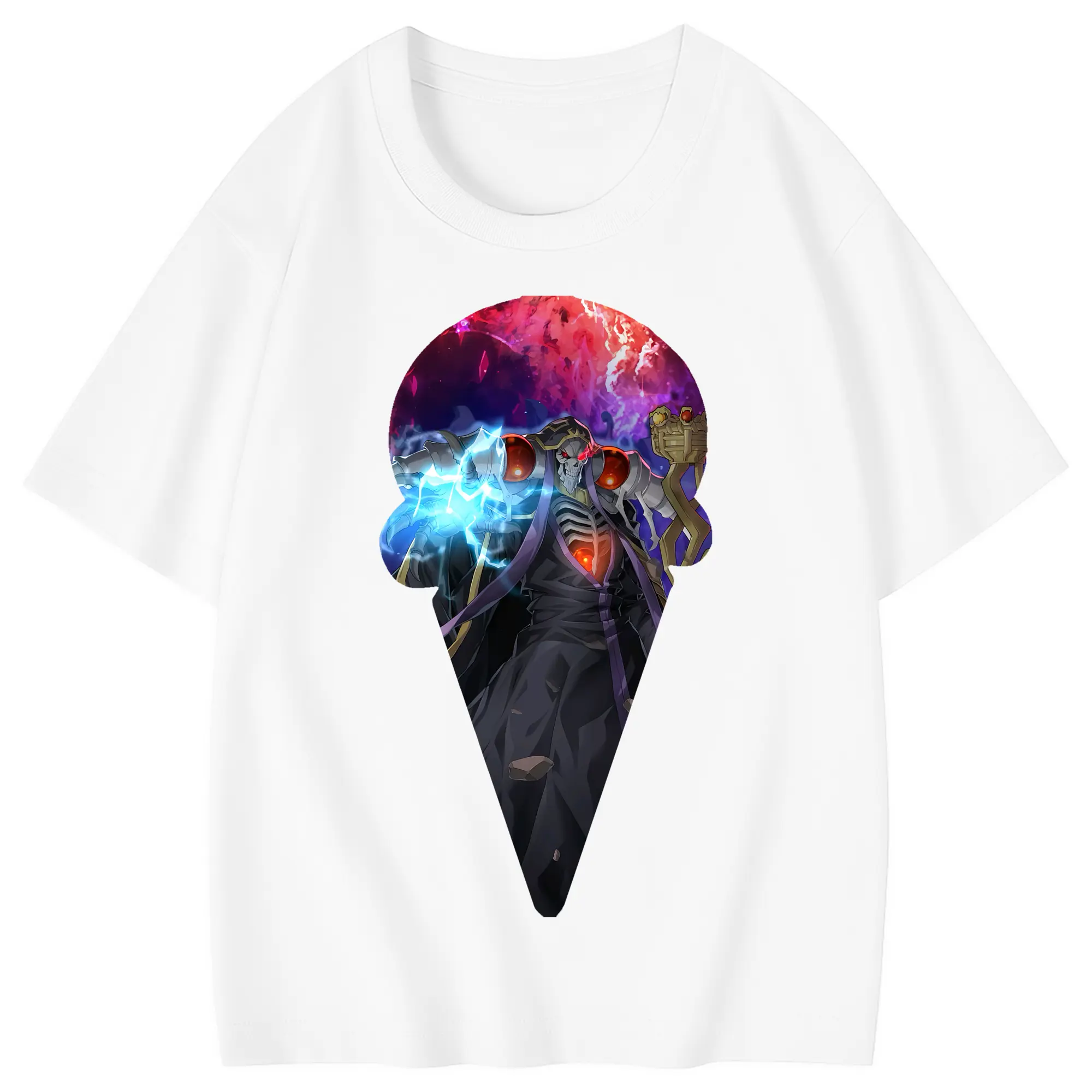 オーバーロード グッズ アインズ・ウール・ゴウン - 綿100％ キッズTシャツ ・ フロントプリント ・ 快適 通気性 ・ スポーツ カジュアル 散歩用