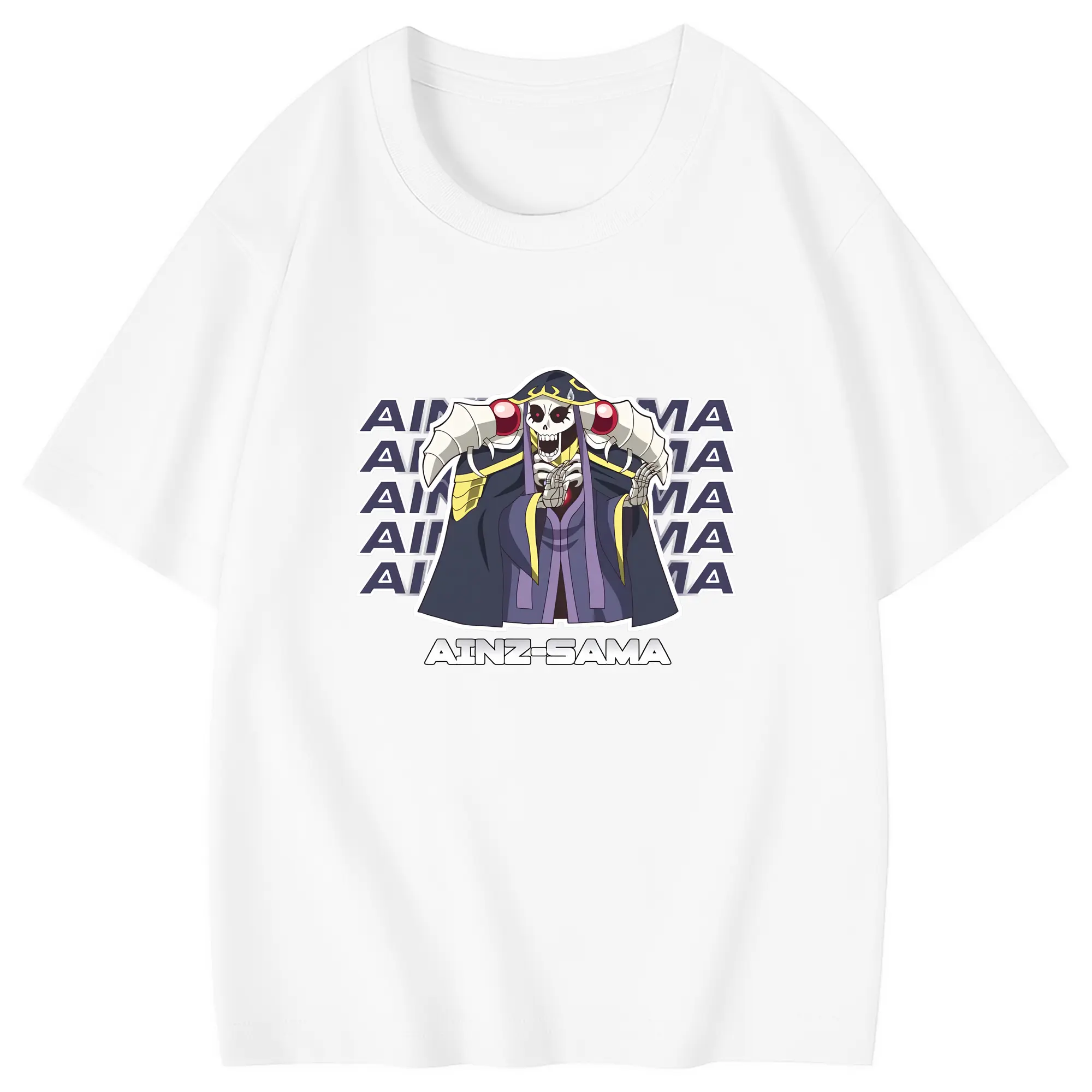 オーバーロード グッズ アインズ・ウール・ゴウン - 綿100％ キッズTシャツ ・ フロントプリント ・ 快適 通気性 ・ スポーツ カジュアル 散歩用