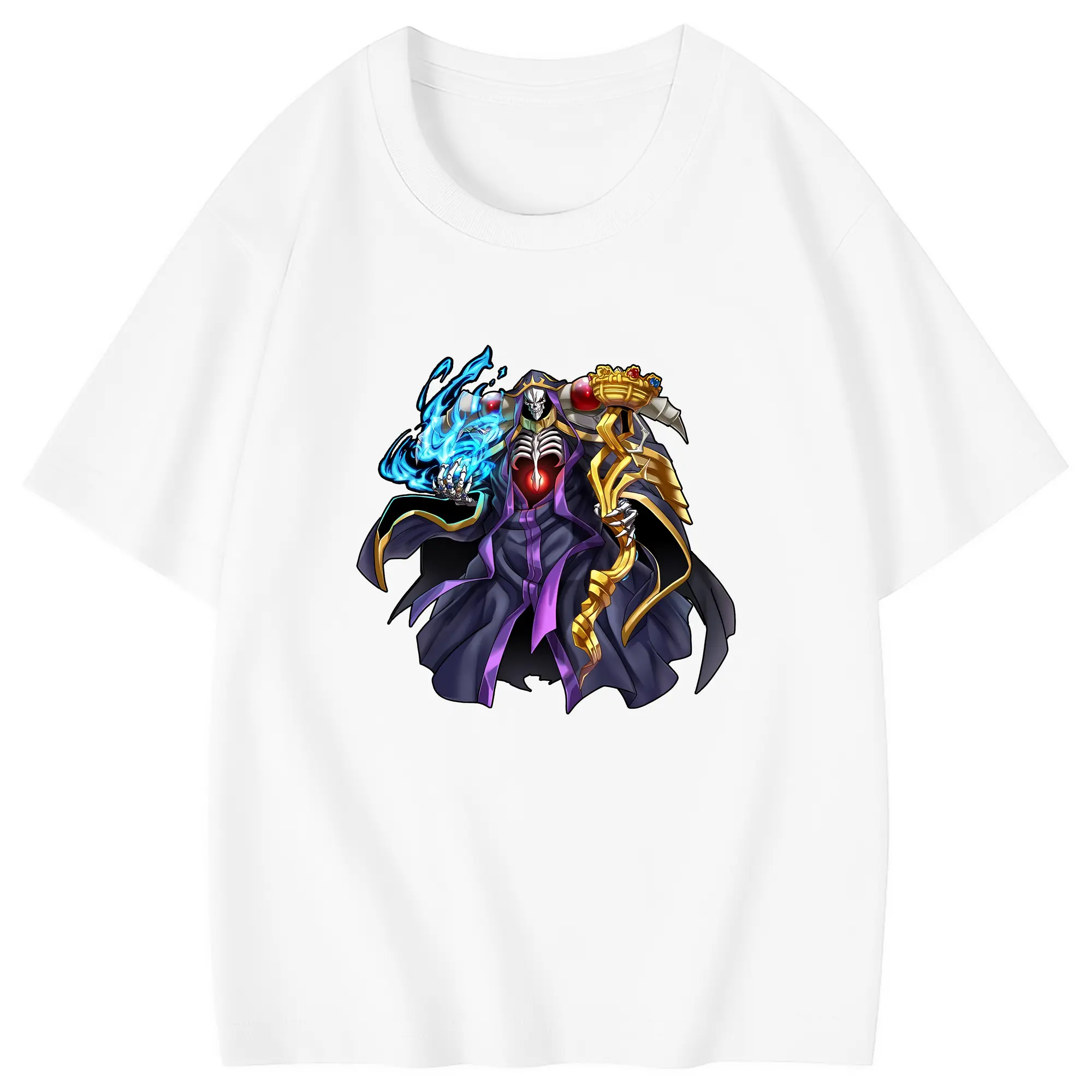 オーバーロード グッズ アインズ・ウール・ゴウン - 綿100％ キッズTシャツ ・ フロントプリント ・ 快適 通気性 ・ スポーツ カジュアル 散歩用