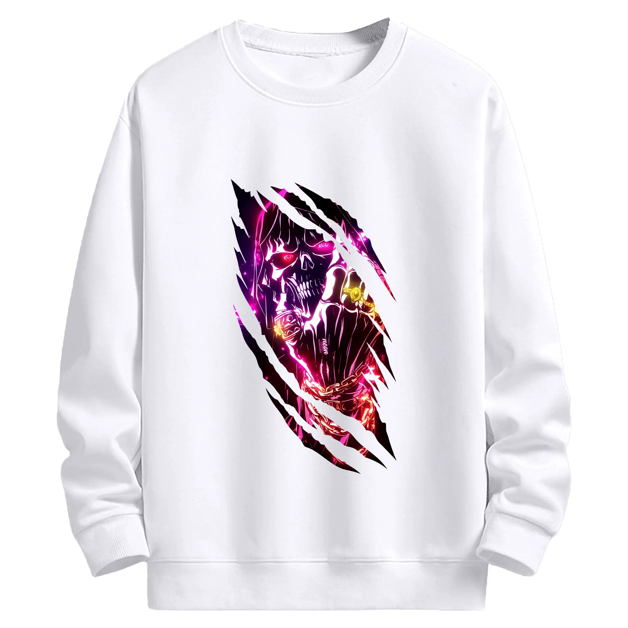 オーバーロード グッズ アインズ・ウール・ゴウン - 高品質 クルーネック スウェット ・ コットン59％ ポリエステル41％ ・ ユニセックス 長袖 トレーナー ・ カジュアル デイリー スポーツ 散歩用