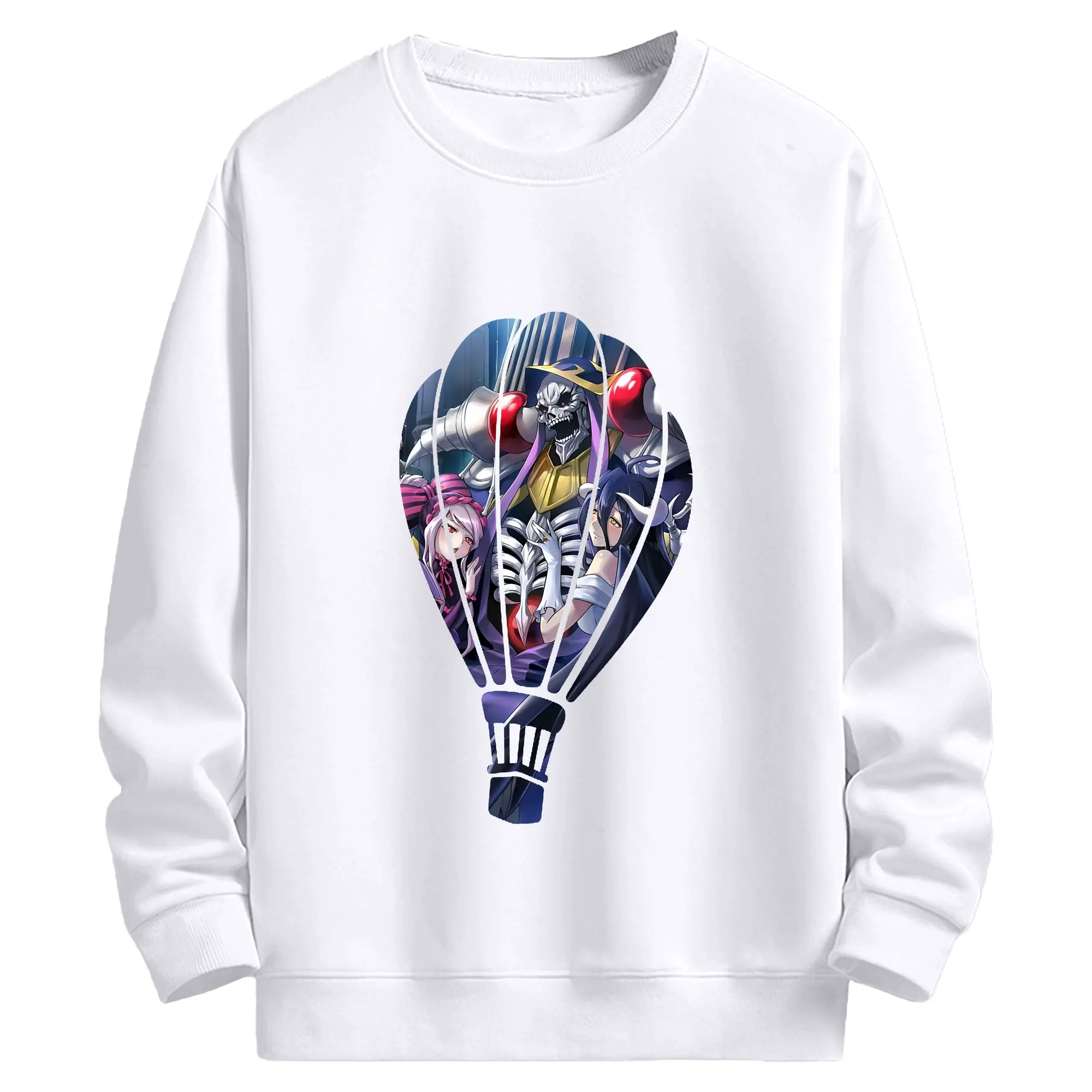 オーバーロード グッズ アインズ・ウール・ゴウン - 高品質 クルーネック スウェット ・ コットン59％ ポリエステル41％ ・ ユニセックス 長袖 トレーナー ・ カジュアル デイリー スポーツ 散歩用