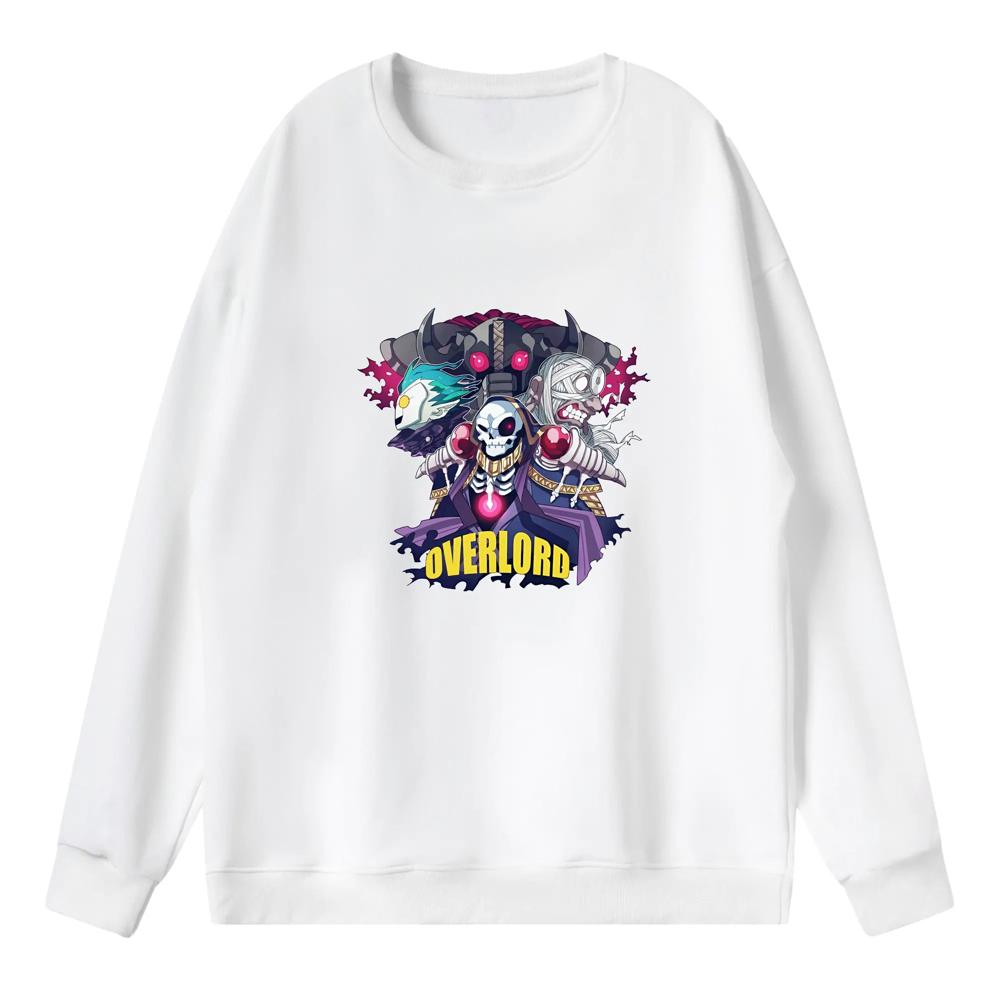 オーバーロード グッズ アインズ・ウール・ゴウン - 薄手 クルーネック スウェット 裏毛260g · ポリエステル 春秋向け カジュアル 男女兼用 · トレーナー デイリー スポーツ 散歩に最適