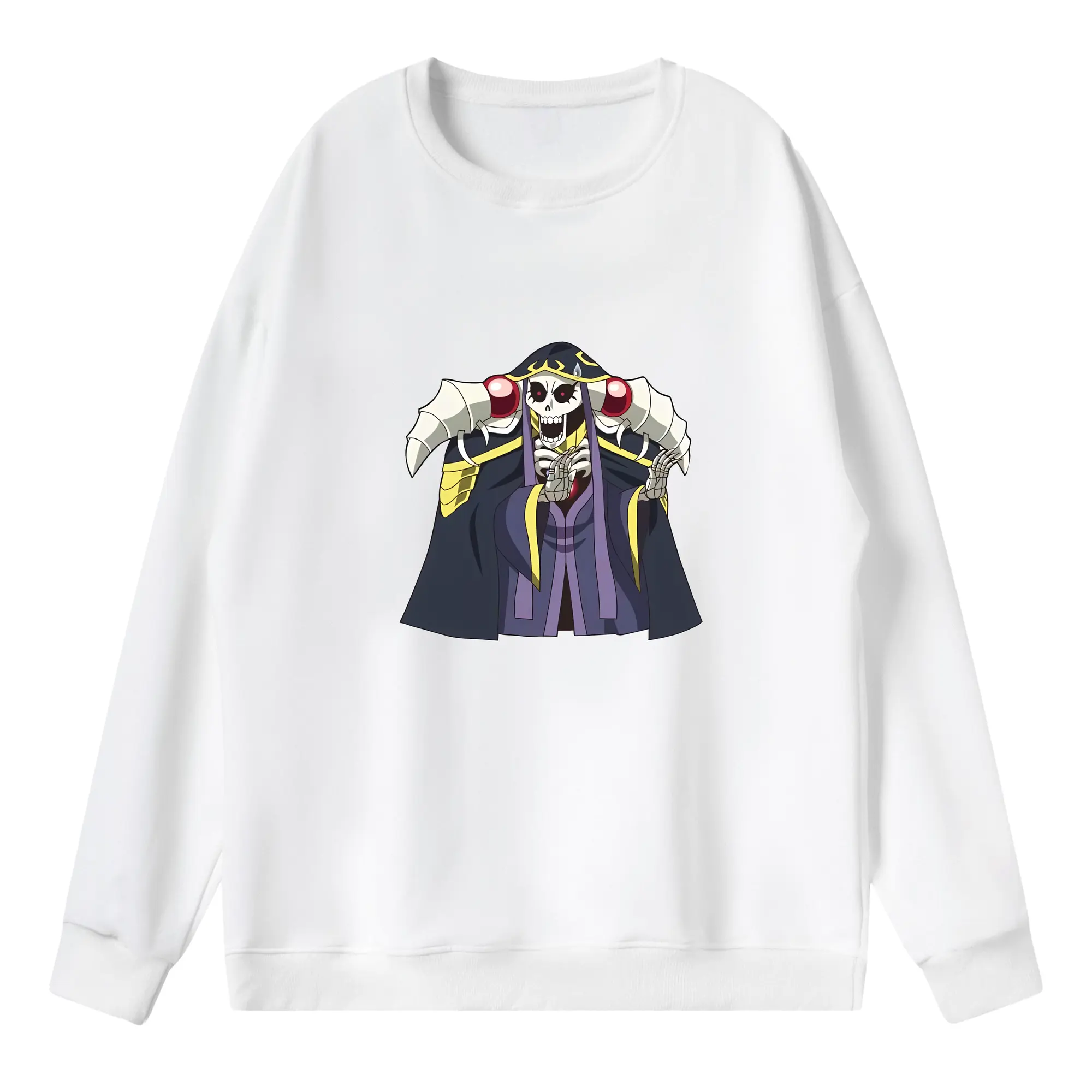 オーバーロード グッズ アインズ・ウール・ゴウン - 薄手 クルーネック スウェット 裏毛260g · ポリエステル 春秋向け カジュアル 男女兼用 · トレーナー デイリー スポーツ 散歩に最適