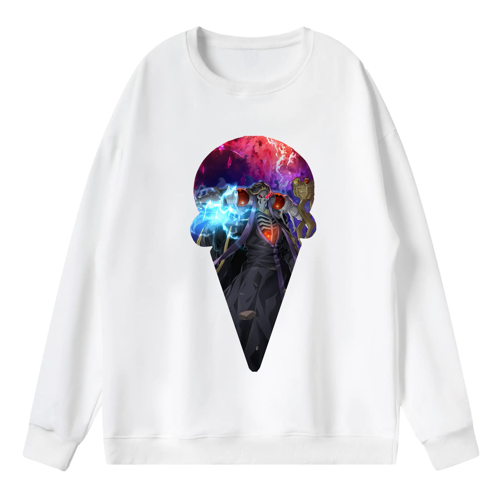 オーバーロード グッズ アインズ・ウール・ゴウン - 薄手 クルーネック スウェット 裏毛260g · ポリエステル 春秋向け カジュアル 男女兼用 · トレーナー デイリー スポーツ 散歩に最適