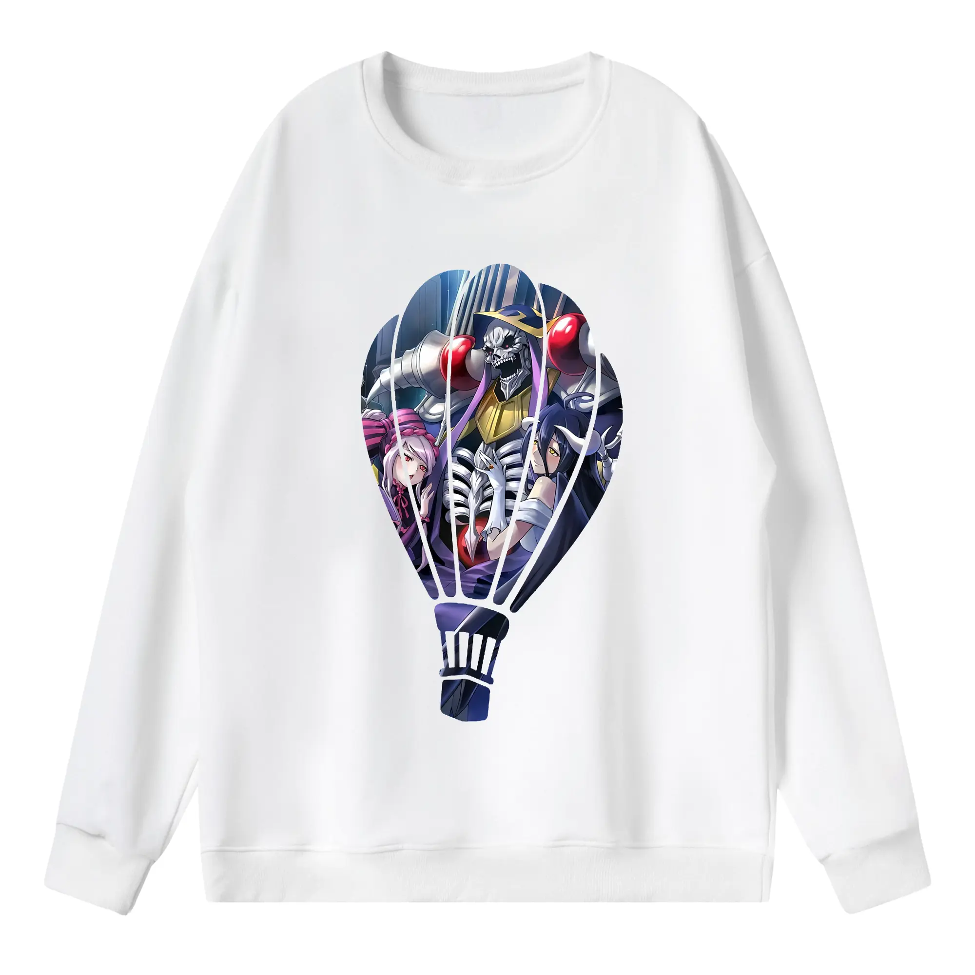 オーバーロード グッズ アインズ・ウール・ゴウン - 薄手 クルーネック スウェット 裏毛260g · ポリエステル 春秋向け カジュアル 男女兼用 · トレーナー デイリー スポーツ 散歩に最適