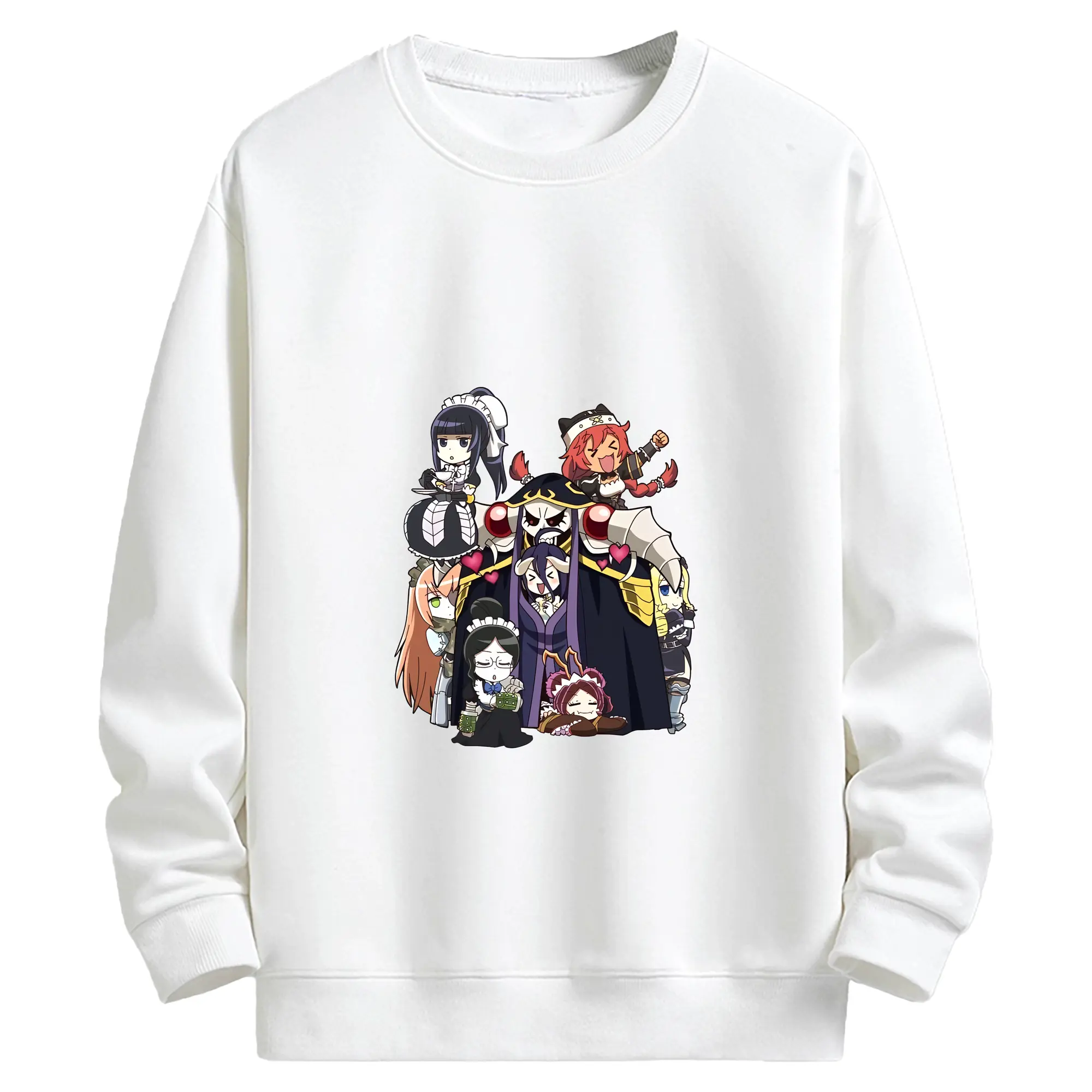 オーバーロード グッズ アインズ・ウール・ゴウン - キッズ クルーネックスウェットシャツ ・ フロントプリント ・ 綿80％ ポリエステル20％ ・ 快適 通学 スポーツ 日常使い お散歩用