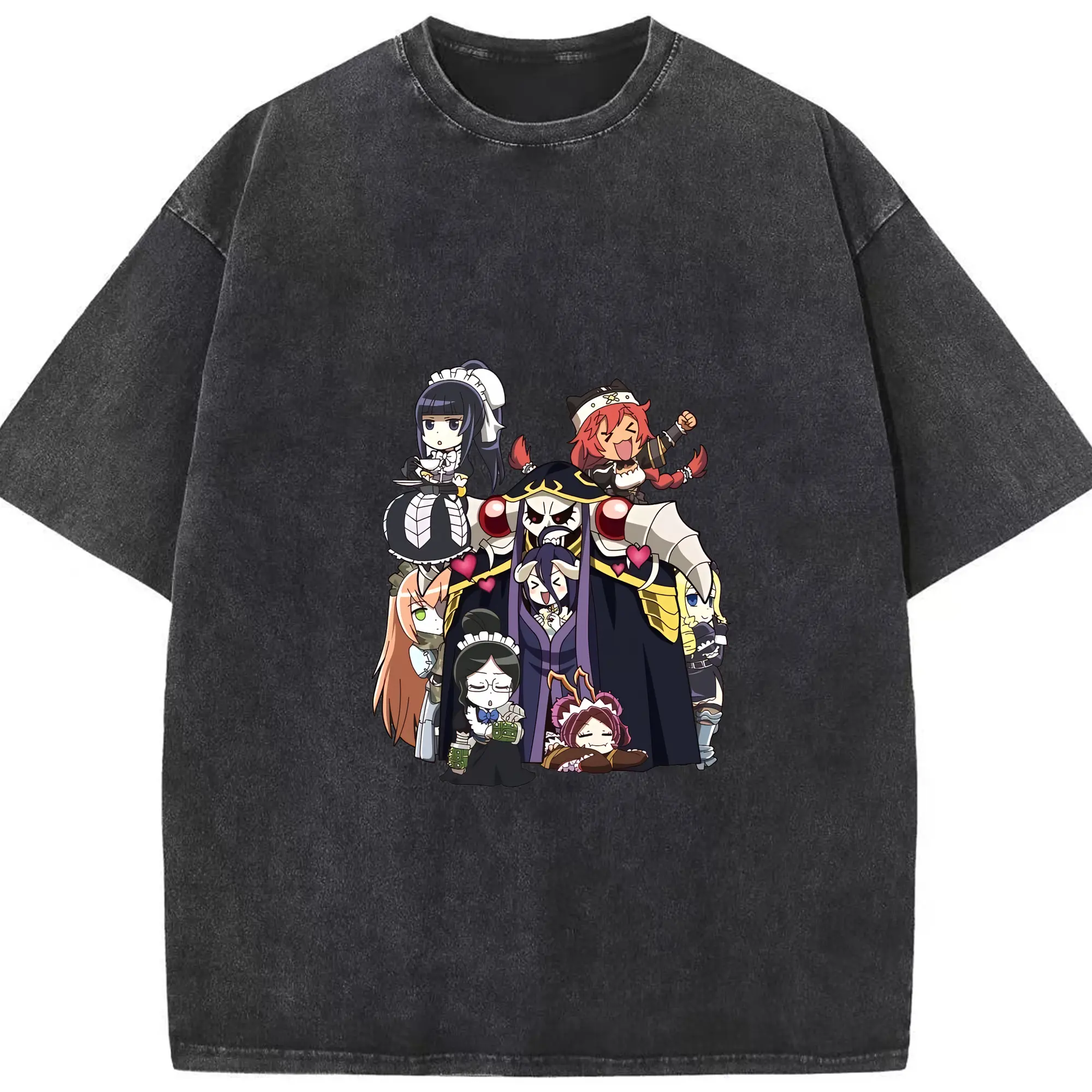 オーバーロード グッズ アインズ・ウール・ゴウン - 綿100％ ヴィンテージ風 半袖Tシャツ ・ フロントプリント ・ 柔らか肌触り ・ 通気性 快適 ・ スポーツ カジュアル 外出用