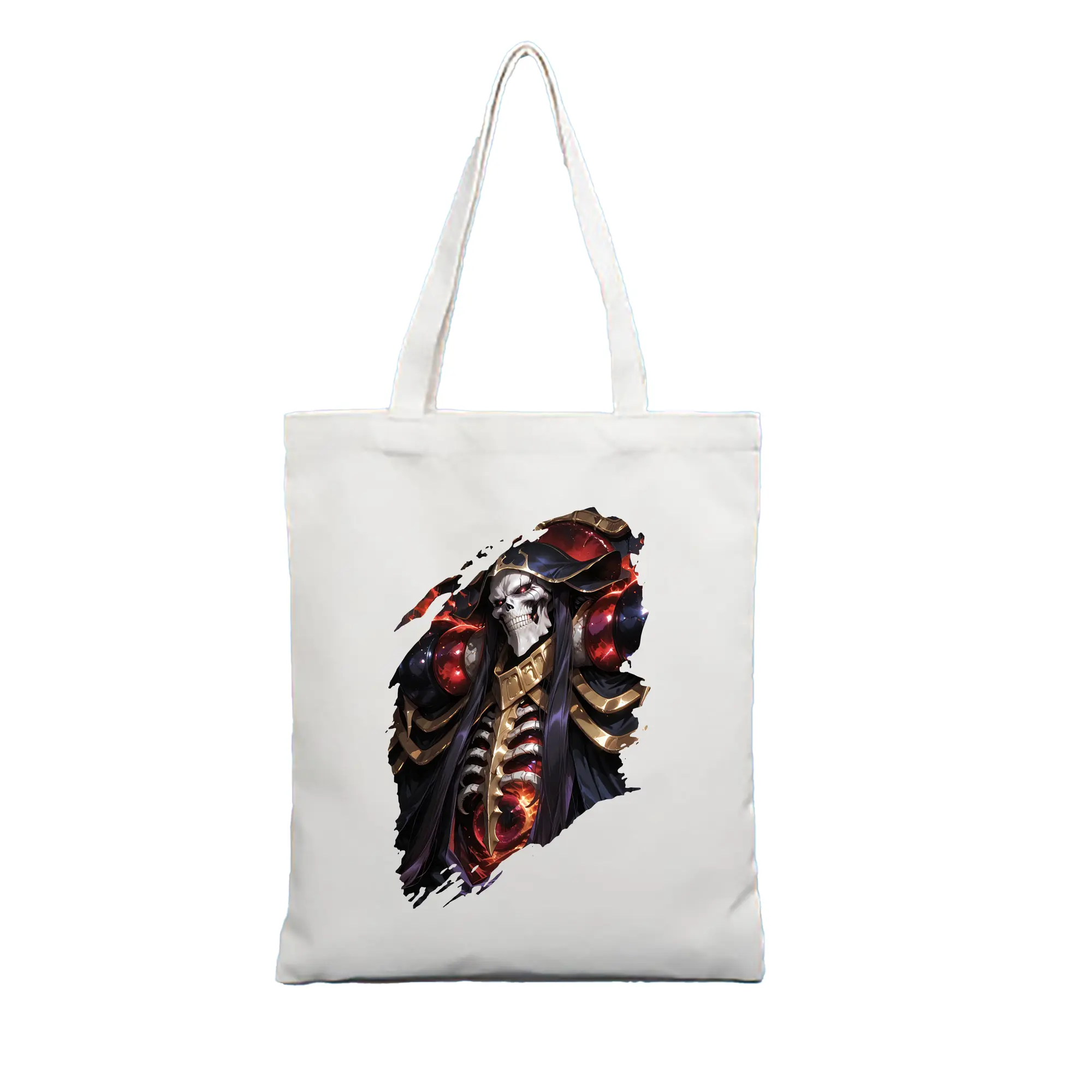 オーバーロード グッズ アインズ・ウール・ゴウン - 縦型キャンバス手提げバッグ（トートバッグ） ・ キャンバス素材 ・ ショッピング用 ・ 軽量 丈夫 お手入れ簡単