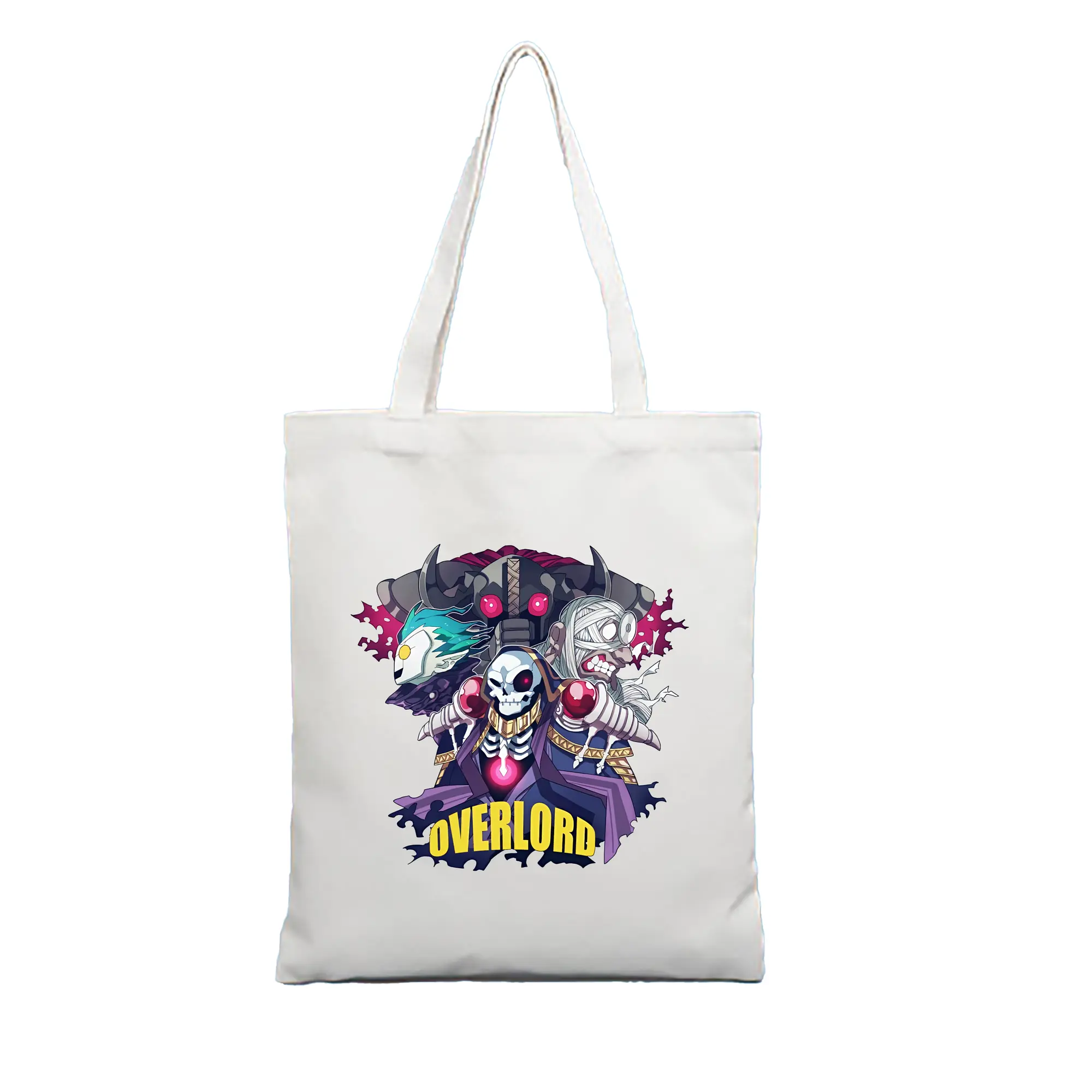 オーバーロード グッズ アインズ・ウール・ゴウン - 縦型キャンバス手提げバッグ（トートバッグ） ・ キャンバス素材 ・ ショッピング用 ・ 軽量 丈夫 お手入れ簡単