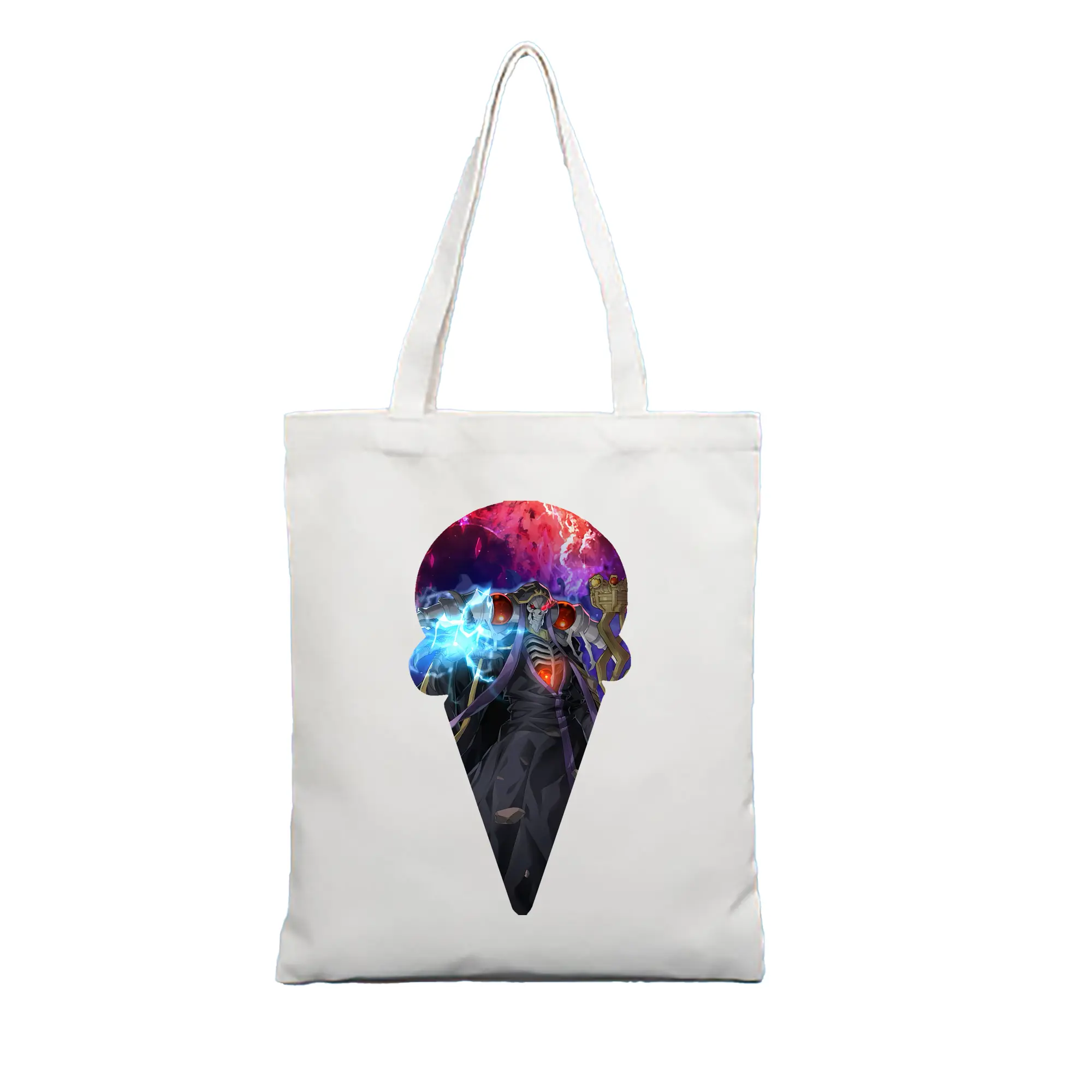 オーバーロード グッズ アインズ・ウール・ゴウン - 縦型キャンバス手提げバッグ（トートバッグ） ・ キャンバス素材 ・ ショッピング用 ・ 軽量 丈夫 お手入れ簡単