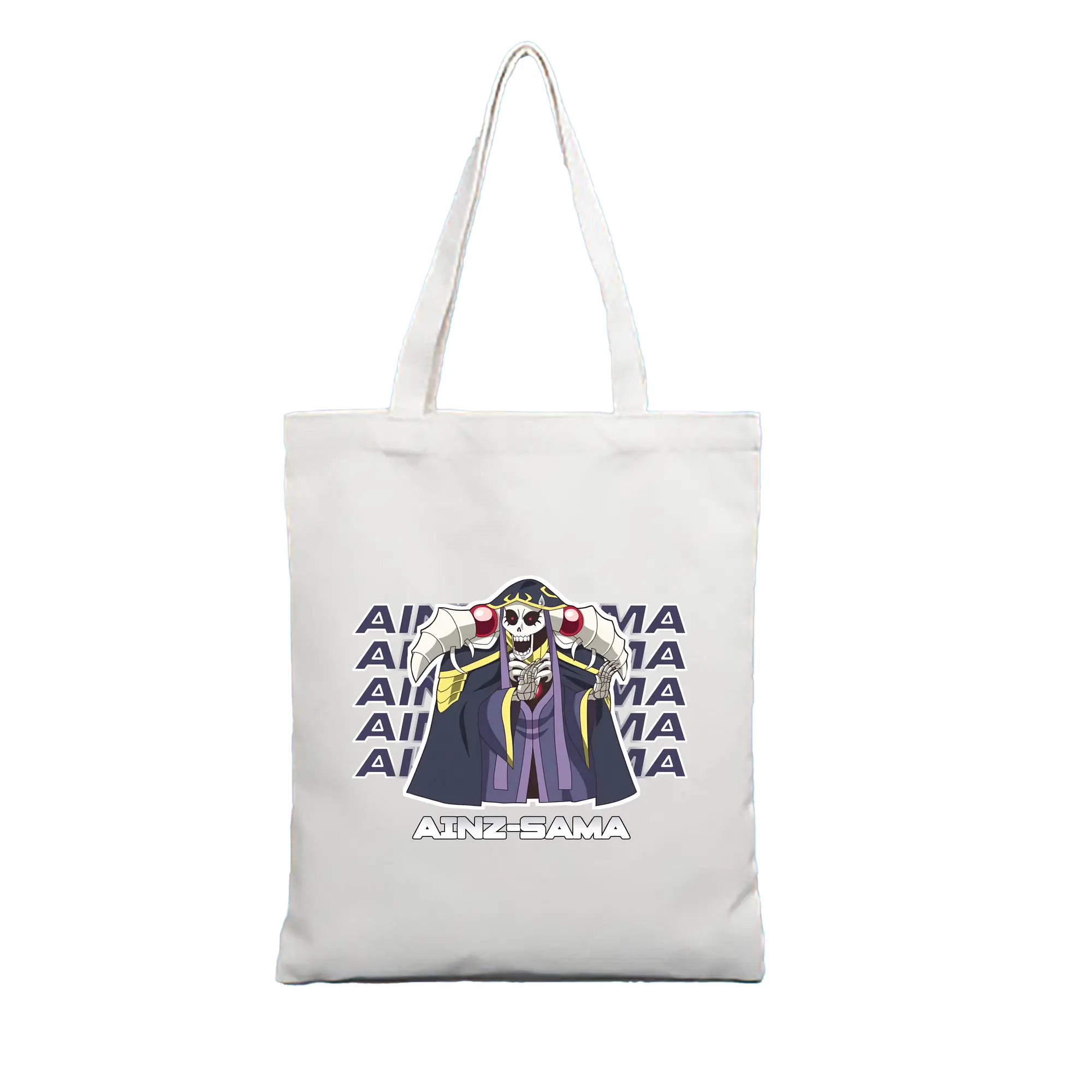 オーバーロード グッズ アインズ・ウール・ゴウン - 縦型キャンバス手提げバッグ（トートバッグ） ・ キャンバス素材 ・ ショッピング用 ・ 軽量 丈夫 お手入れ簡単