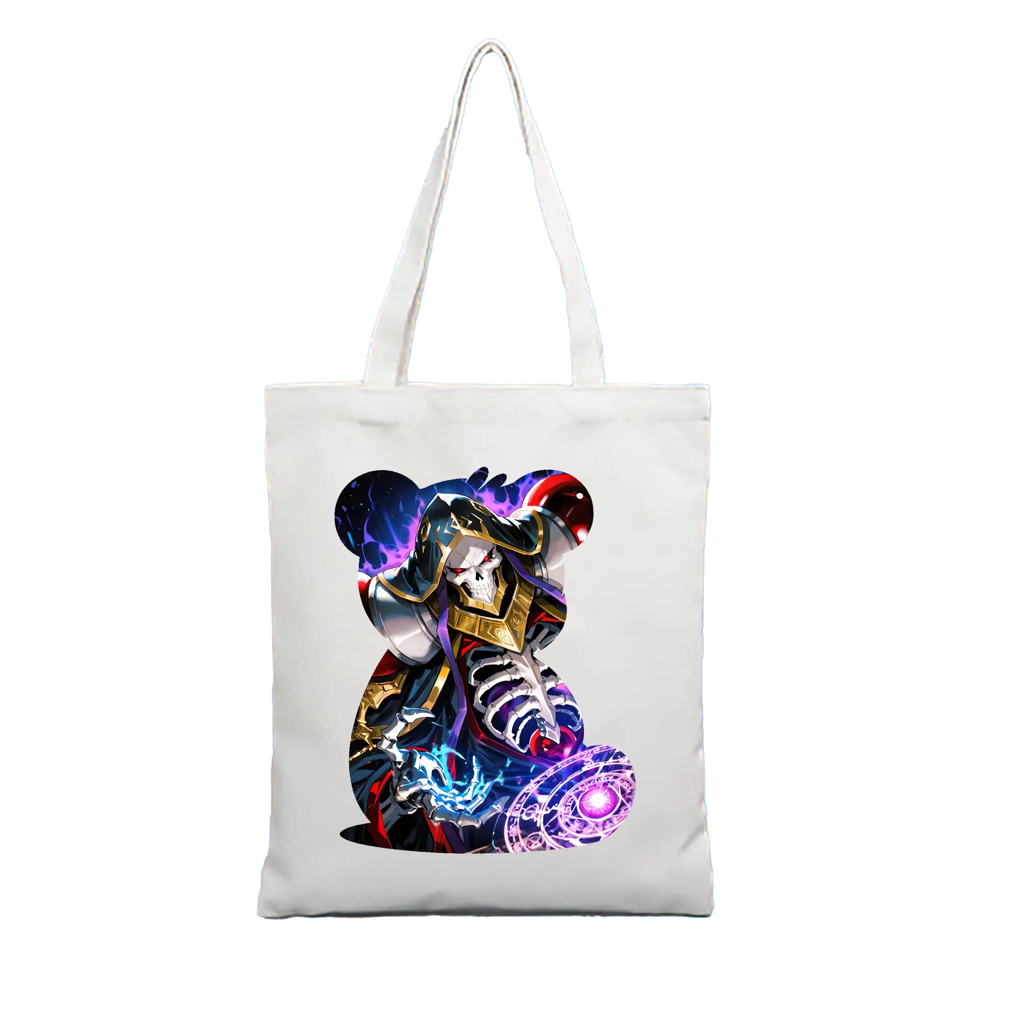 オーバーロード グッズ アインズ・ウール・ゴウン - 縦型キャンバス手提げバッグ（トートバッグ） ・ キャンバス素材 ・ ショッピング用 ・ 軽量 丈夫 お手入れ簡単