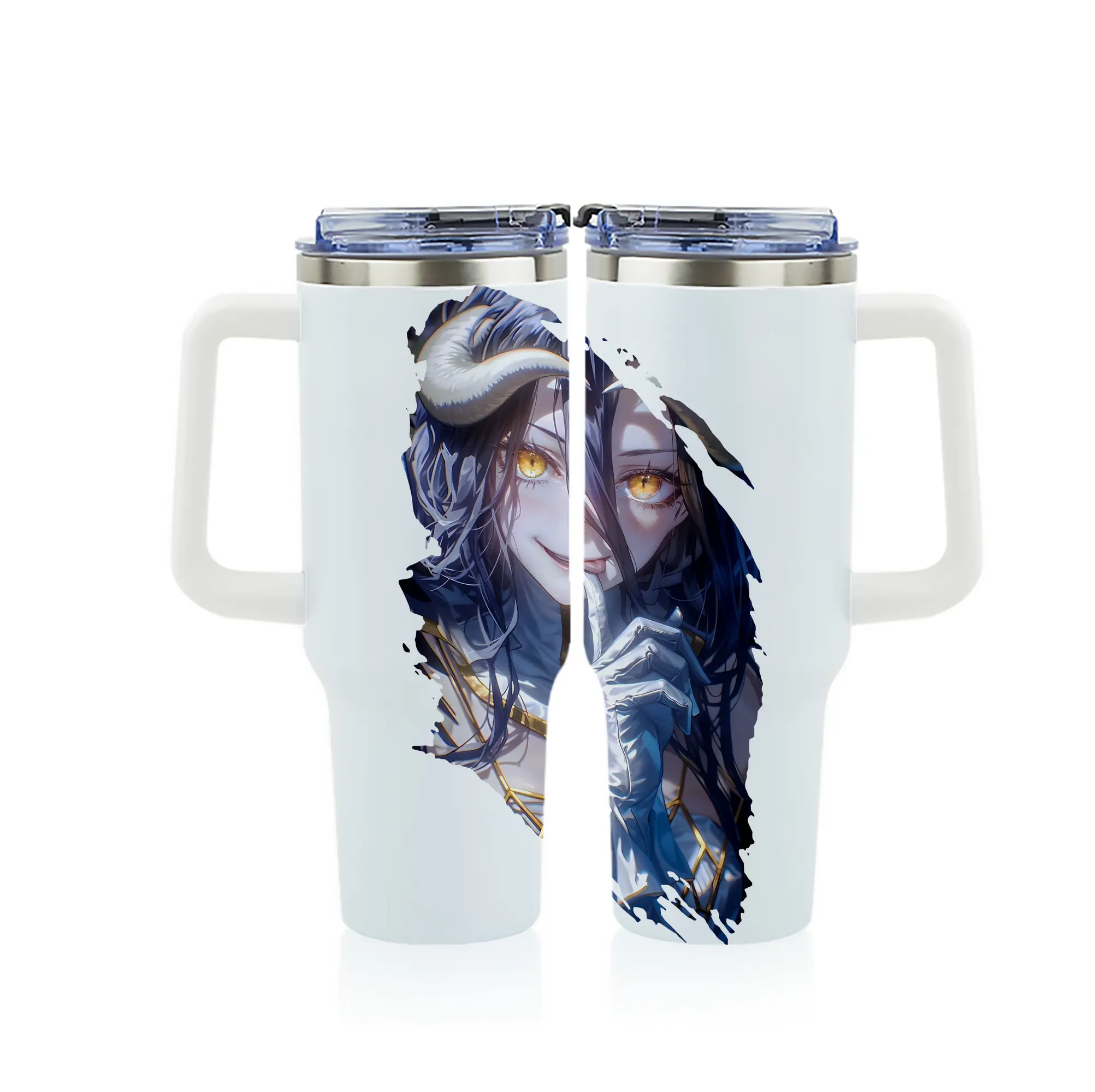 オーバーロード グッズ アルベド - 1200mL フルプリント車用タンブラー ・ 304ステンレス 内側 ・ 201ステンレス 外側 ・ 保温 保冷 ・ 通勤 ドライブ アウトドア用