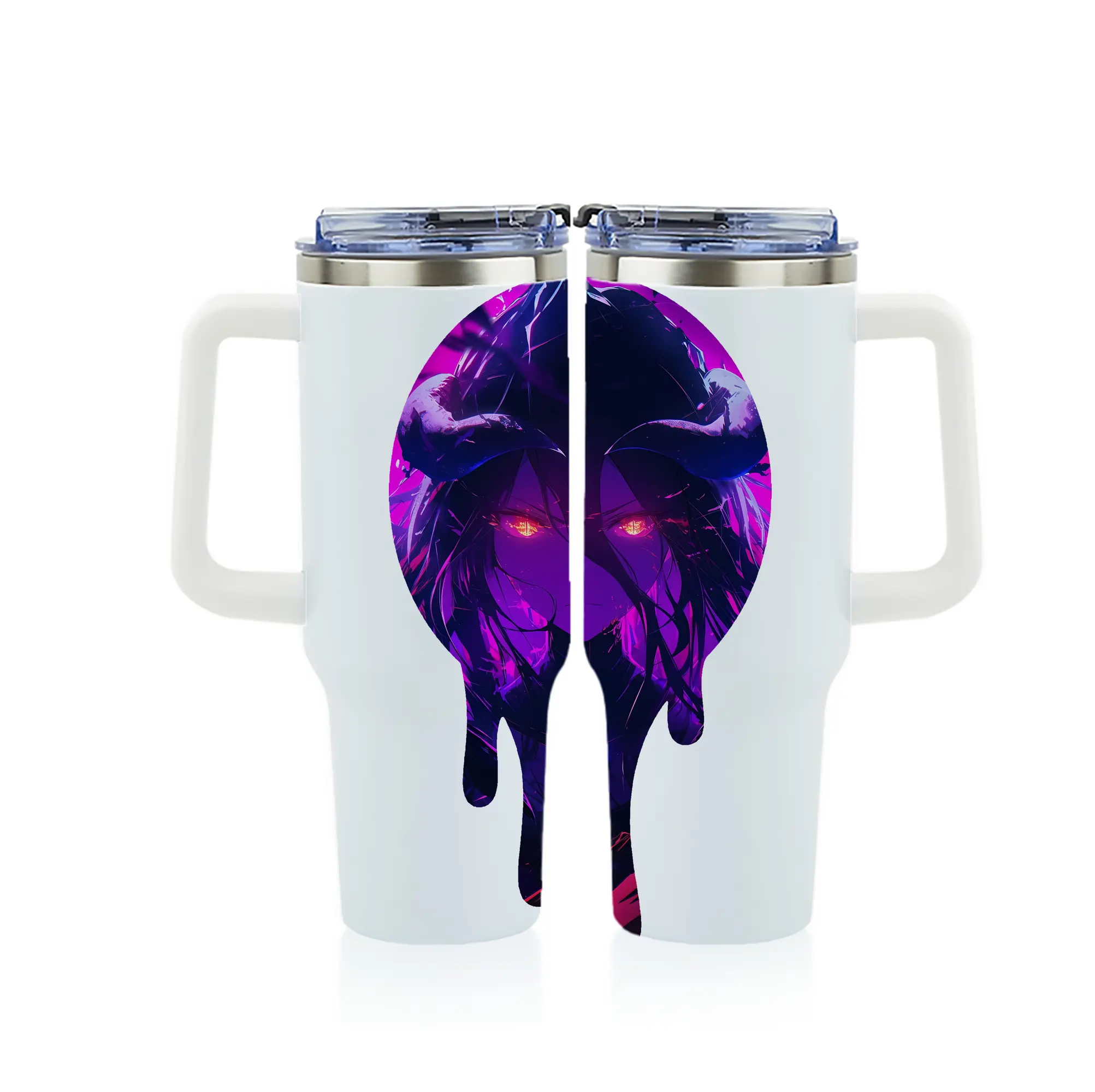 オーバーロード グッズ アルベド - 1200mL フルプリント車用タンブラー ・ 304ステンレス 内側 ・ 201ステンレス 外側 ・ 保温 保冷 ・ 通勤 ドライブ アウトドア用