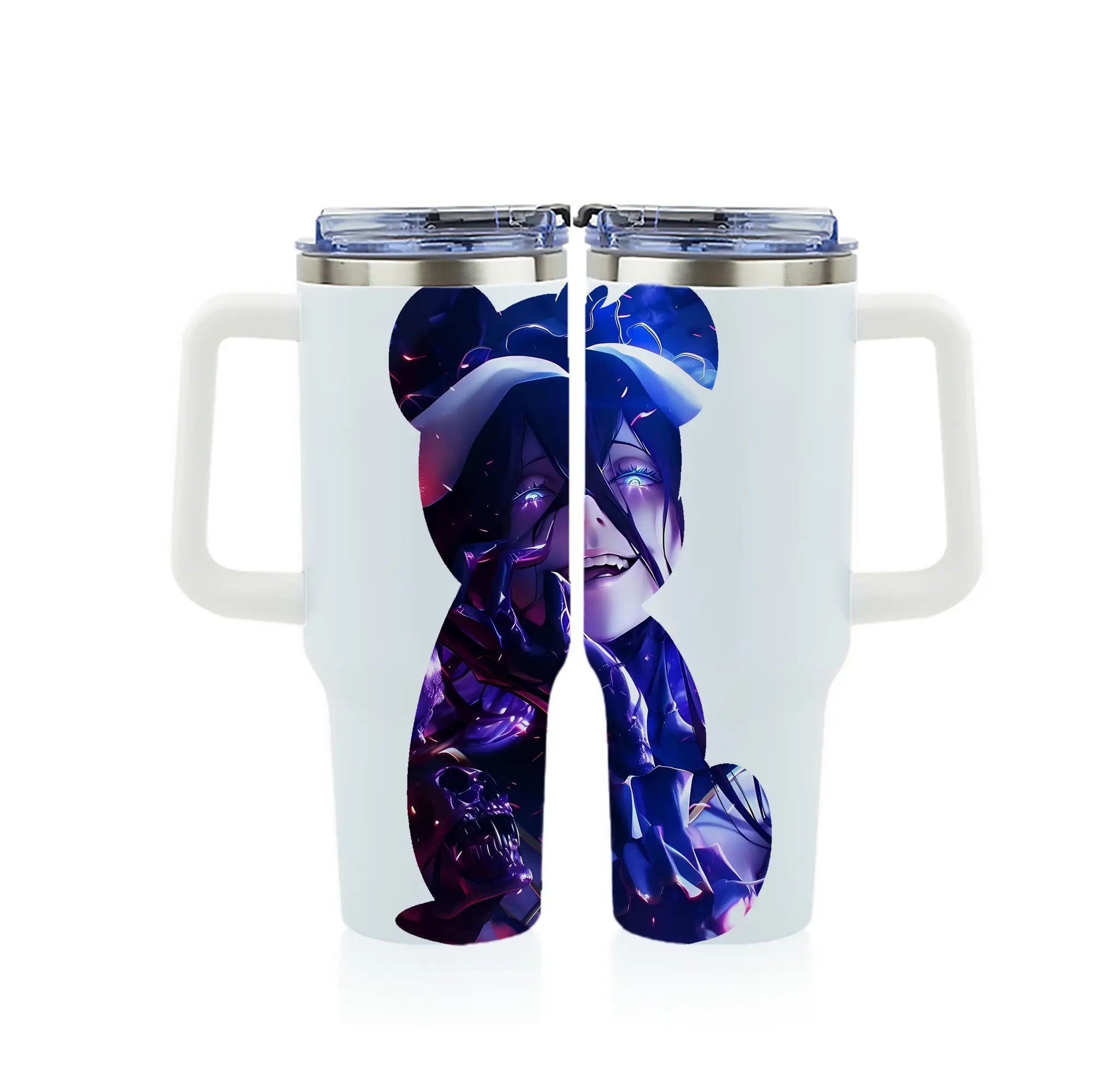 オーバーロード グッズ アルベド - 1200mL フルプリント車用タンブラー ・ 304ステンレス 内側 ・ 201ステンレス 外側 ・ 保温 保冷 ・ 通勤 ドライブ アウトドア用