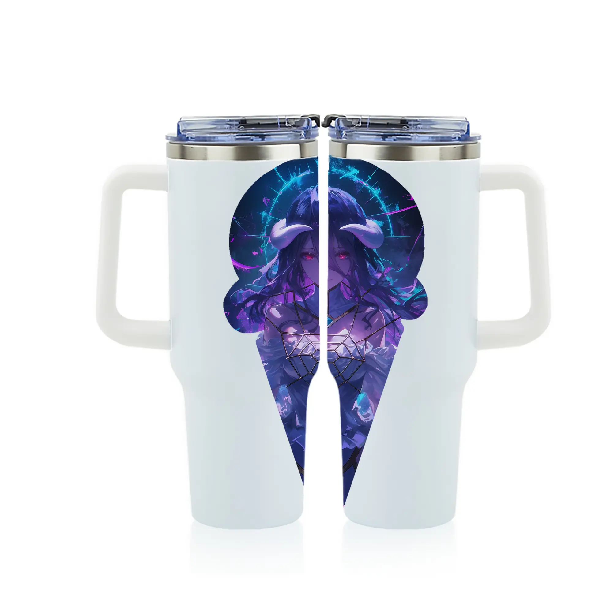 オーバーロード グッズ アルベド - 1200mL フルプリント車用タンブラー ・ 304ステンレス 内側 ・ 201ステンレス 外側 ・ 保温 保冷 ・ 通勤 ドライブ アウトドア用