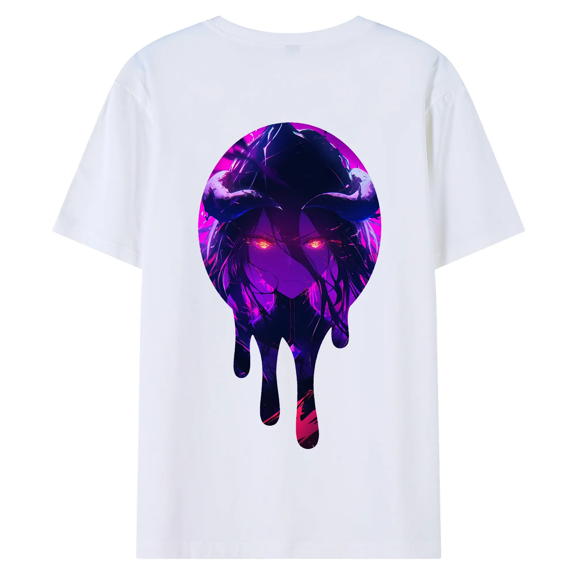 オーバーロード グッズ アルベド - 綿100％ 半袖Tシャツ ・ バックプリント ・ 快適 通気性 ・ 日常使い 散歩 スポーツ用