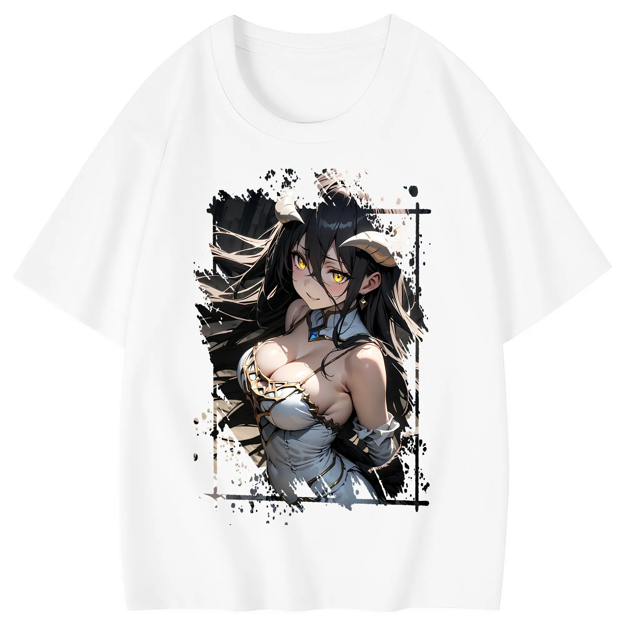 オーバーロード グッズ アルベド - 綿100％ キッズTシャツ ・ フロントプリント ・ 快適 通気性 ・ スポーツ カジュアル 散歩用