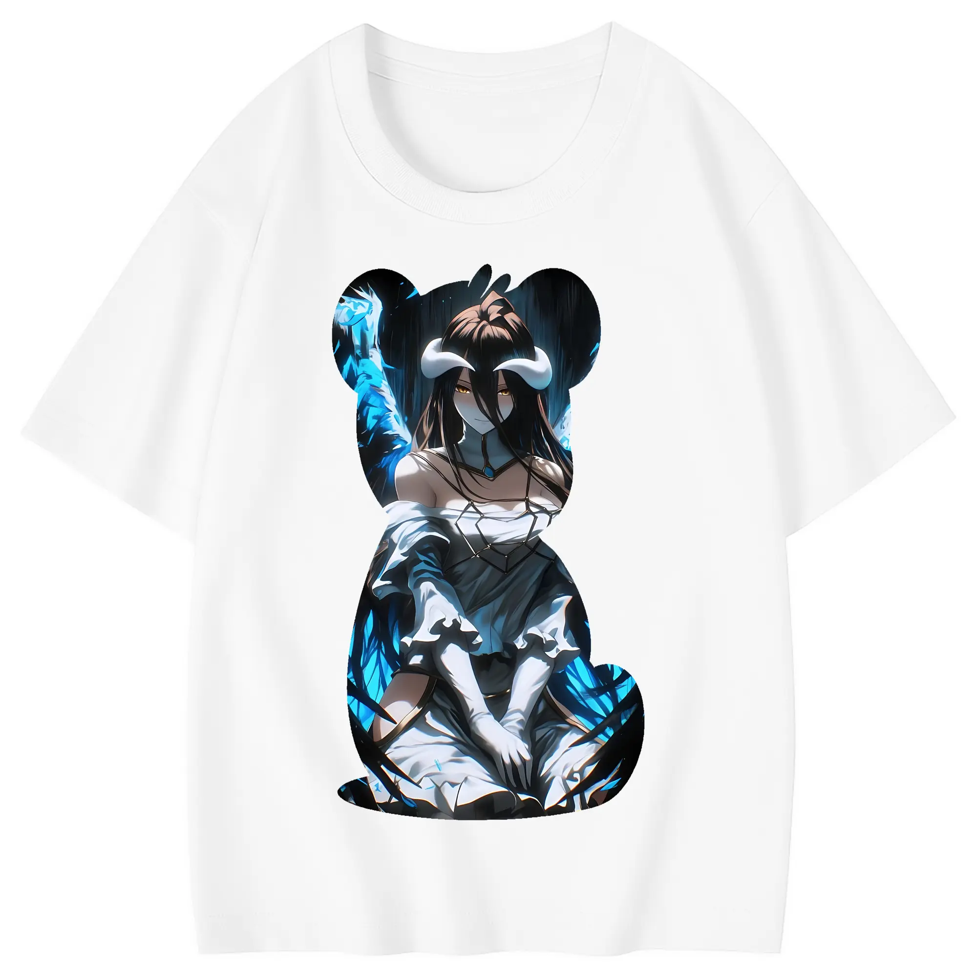 オーバーロード グッズ アルベド - 綿100％ キッズTシャツ ・ フロントプリント ・ 快適 通気性 ・ スポーツ カジュアル 散歩用