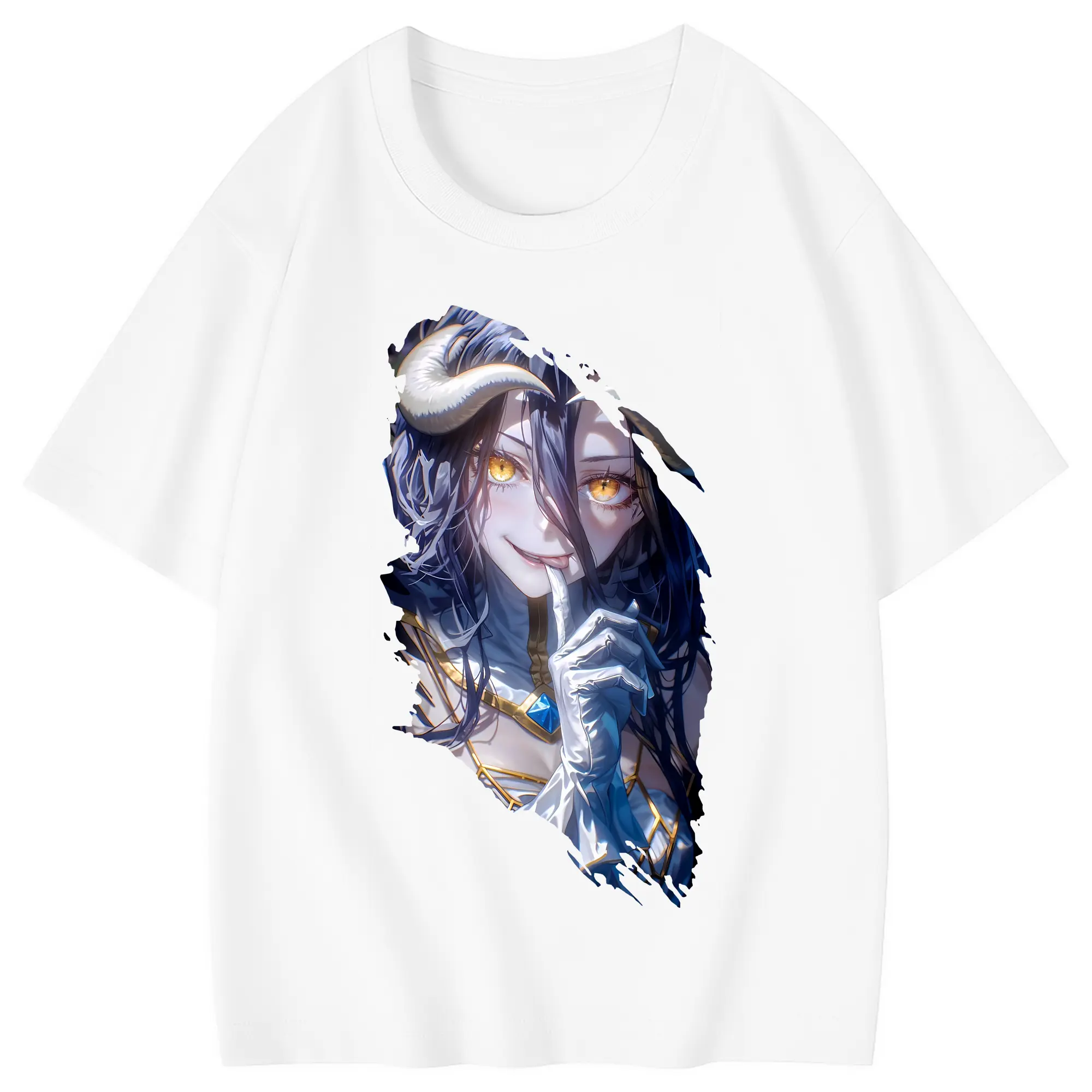 オーバーロード グッズ アルベド - 綿100％ キッズTシャツ ・ フロントプリント ・ 快適 通気性 ・ スポーツ カジュアル 散歩用