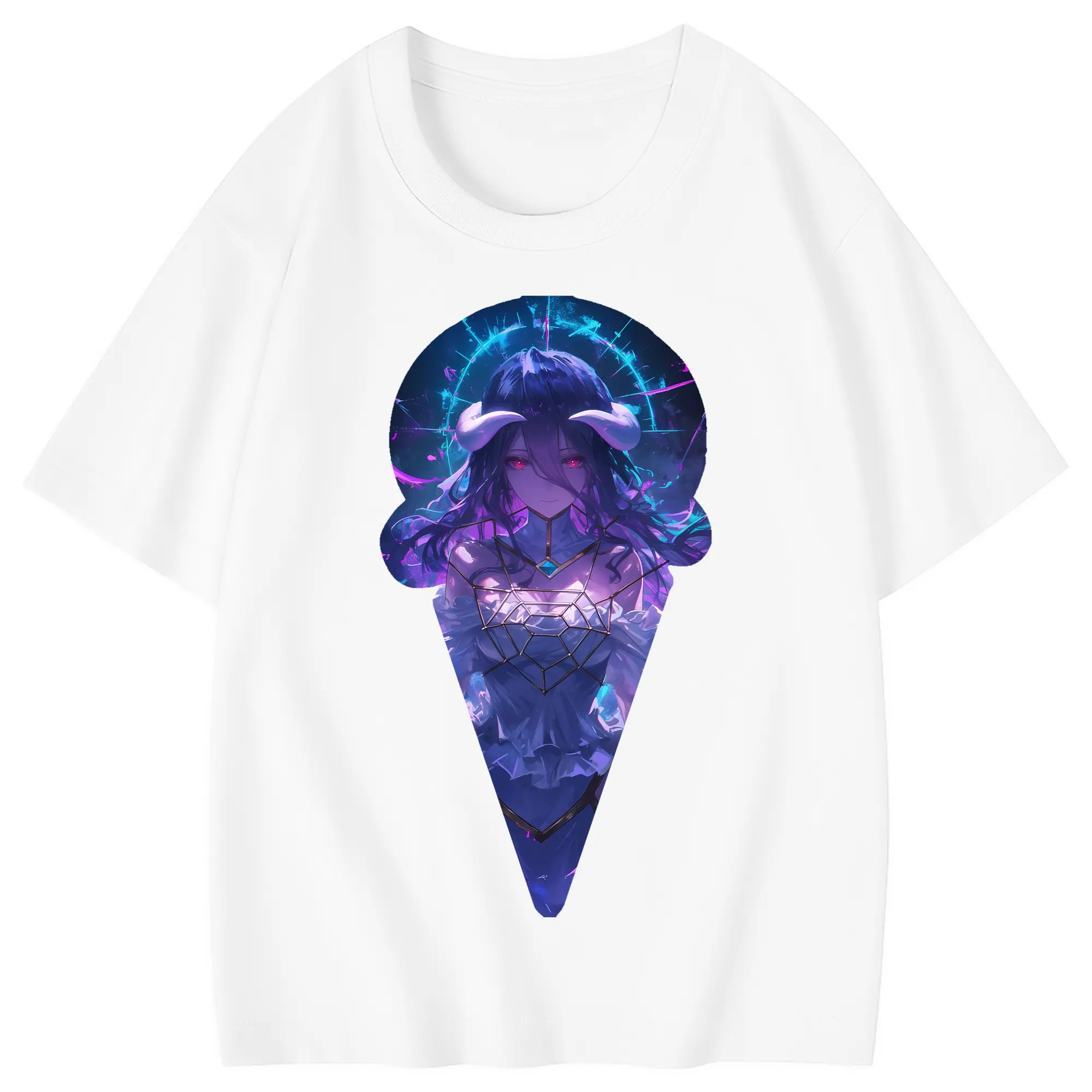 オーバーロード グッズ アルベド - 綿100％ キッズTシャツ ・ フロントプリント ・ 快適 通気性 ・ スポーツ カジュアル 散歩用