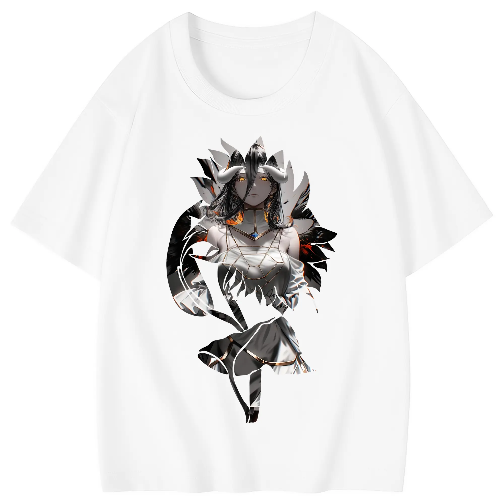 オーバーロード グッズ アルベド - 綿100％ キッズTシャツ ・ フロントプリント ・ 快適 通気性 ・ スポーツ カジュアル 散歩用