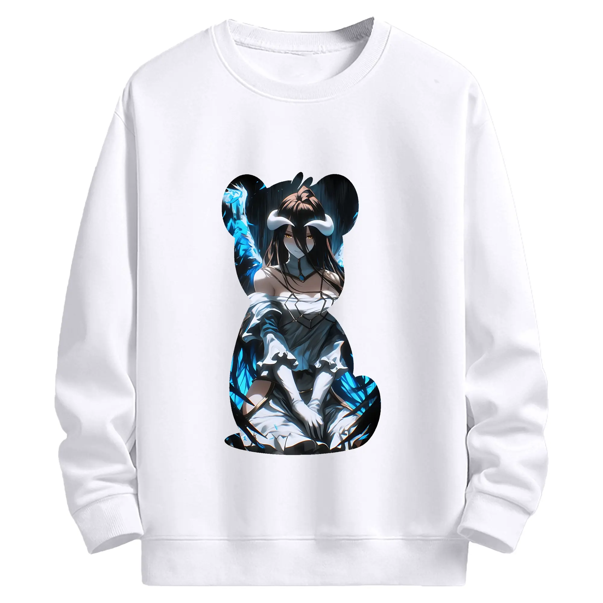 オーバーロード グッズ アルベド - 高品質 クルーネック スウェット ・ コットン59％ ポリエステル41％ ・ ユニセックス 長袖 トレーナー ・ カジュアル デイリー スポーツ 散歩用