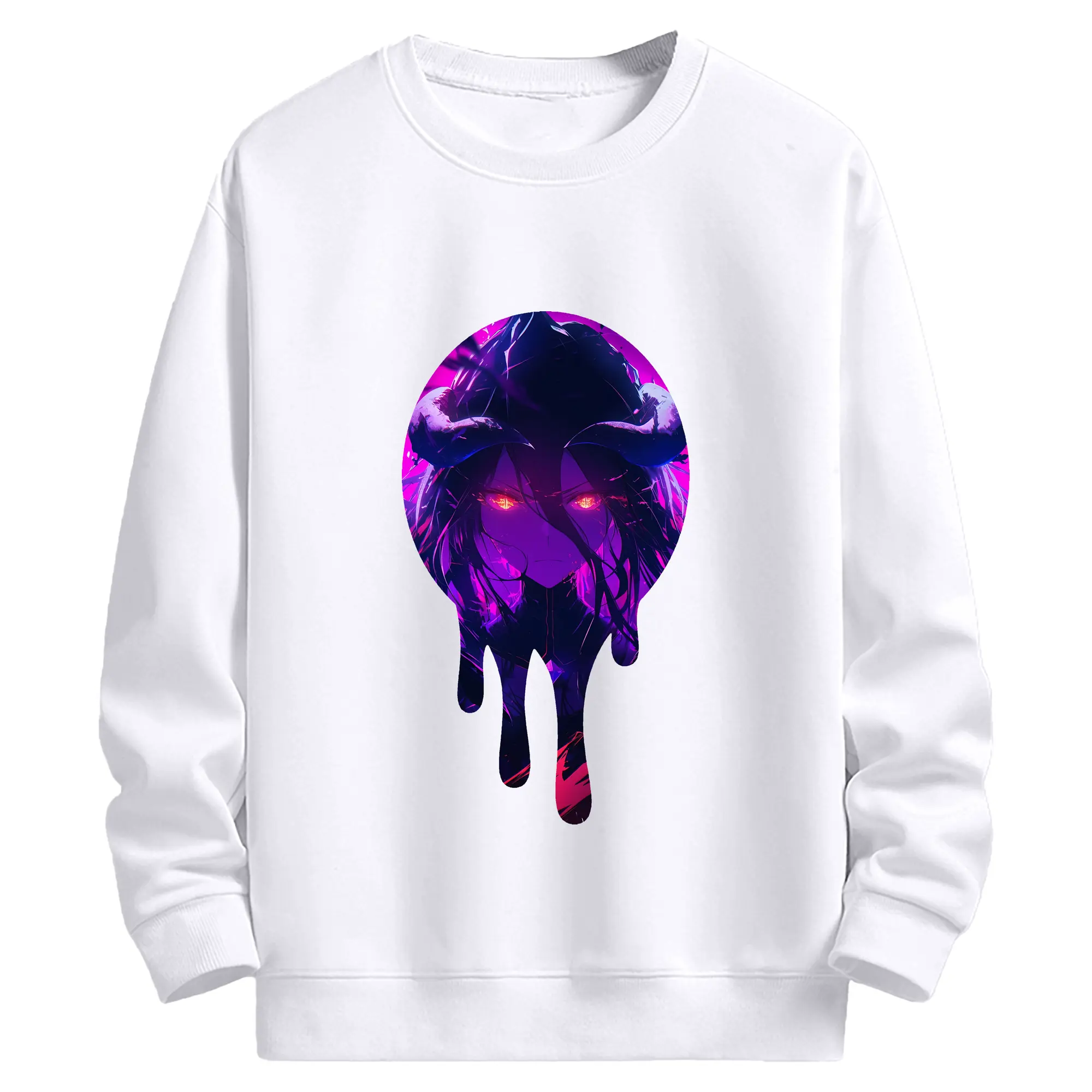 オーバーロード グッズ アルベド - 高品質 クルーネック スウェット ・ コットン59％ ポリエステル41％ ・ ユニセックス 長袖 トレーナー ・ カジュアル デイリー スポーツ 散歩用