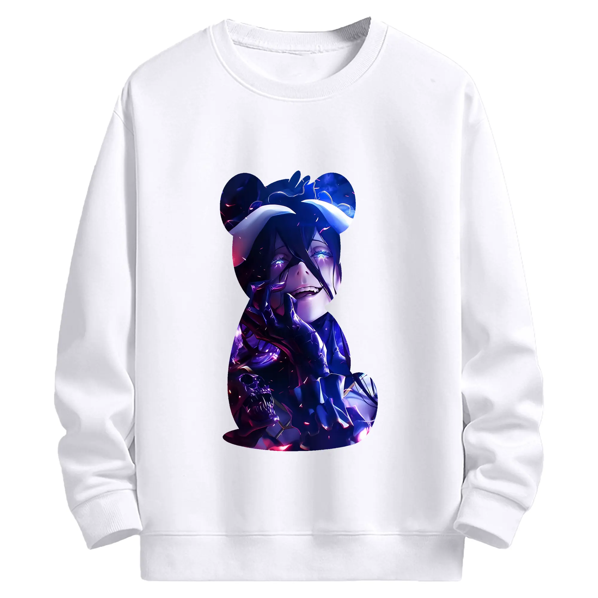 オーバーロード グッズ アルベド - 高品質 クルーネック スウェット ・ コットン59％ ポリエステル41％ ・ ユニセックス 長袖 トレーナー ・ カジュアル デイリー スポーツ 散歩用