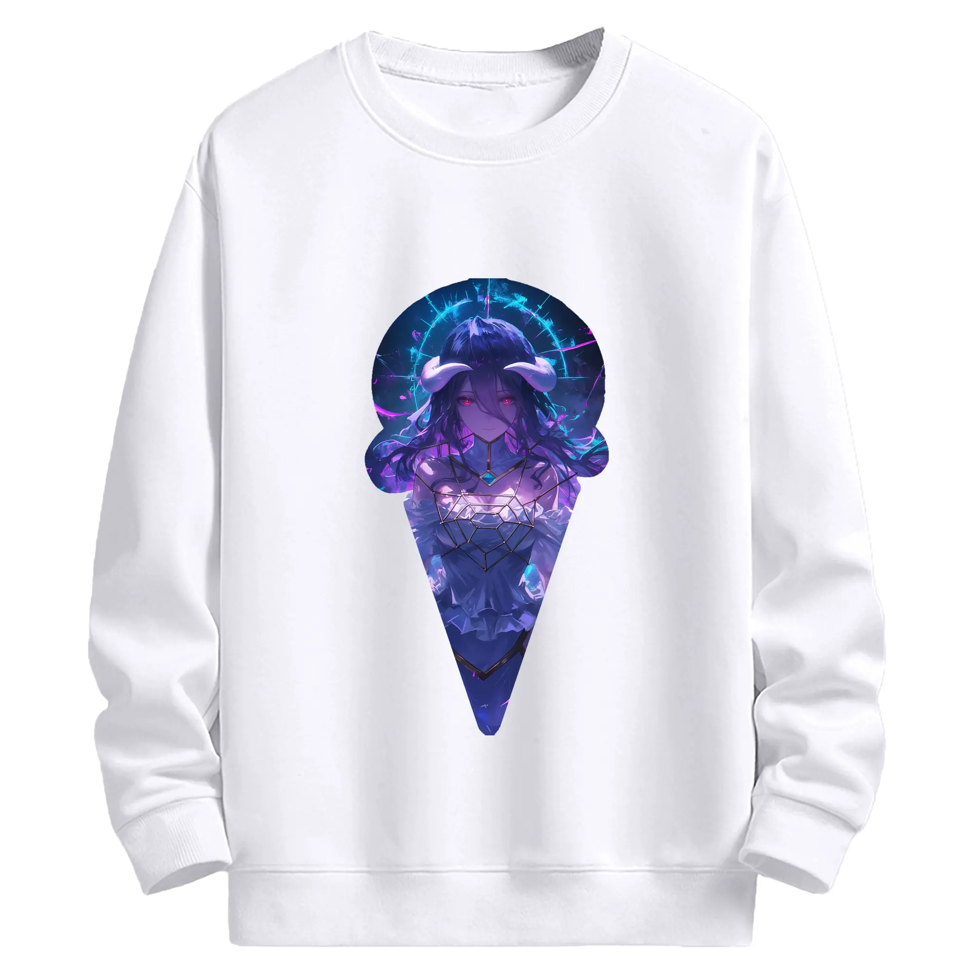 オーバーロード グッズ アルベド - 高品質 クルーネック スウェット ・ コットン59％ ポリエステル41％ ・ ユニセックス 長袖 トレーナー ・ カジュアル デイリー スポーツ 散歩用