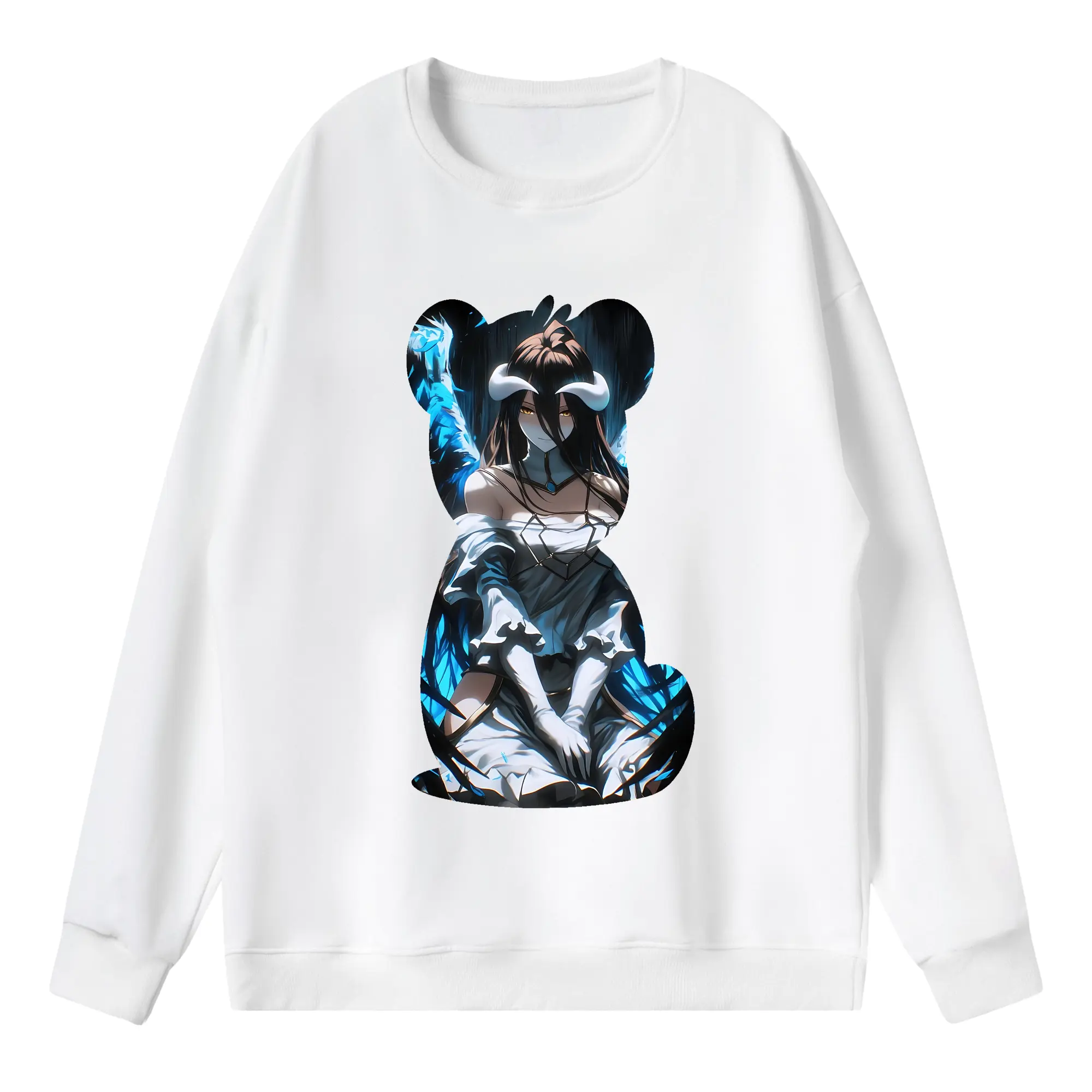 オーバーロード グッズ アルベド - 薄手 クルーネック スウェット 裏毛260g · ポリエステル 春秋向け カジュアル 男女兼用 · トレーナー デイリー スポーツ 散歩に最適