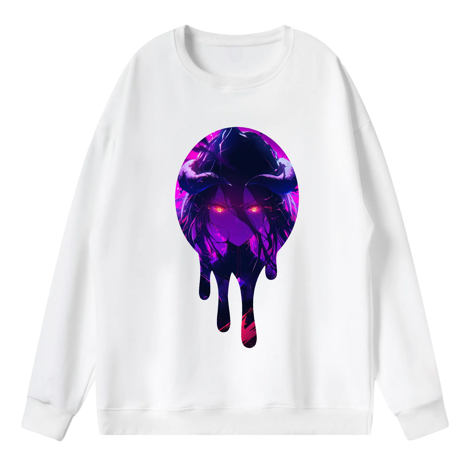 オーバーロード グッズ アルベド - 薄手 クルーネック スウェット 裏毛260g · ポリエステル 春秋向け カジュアル 男女兼用 · トレーナー デイリー スポーツ 散歩に最適