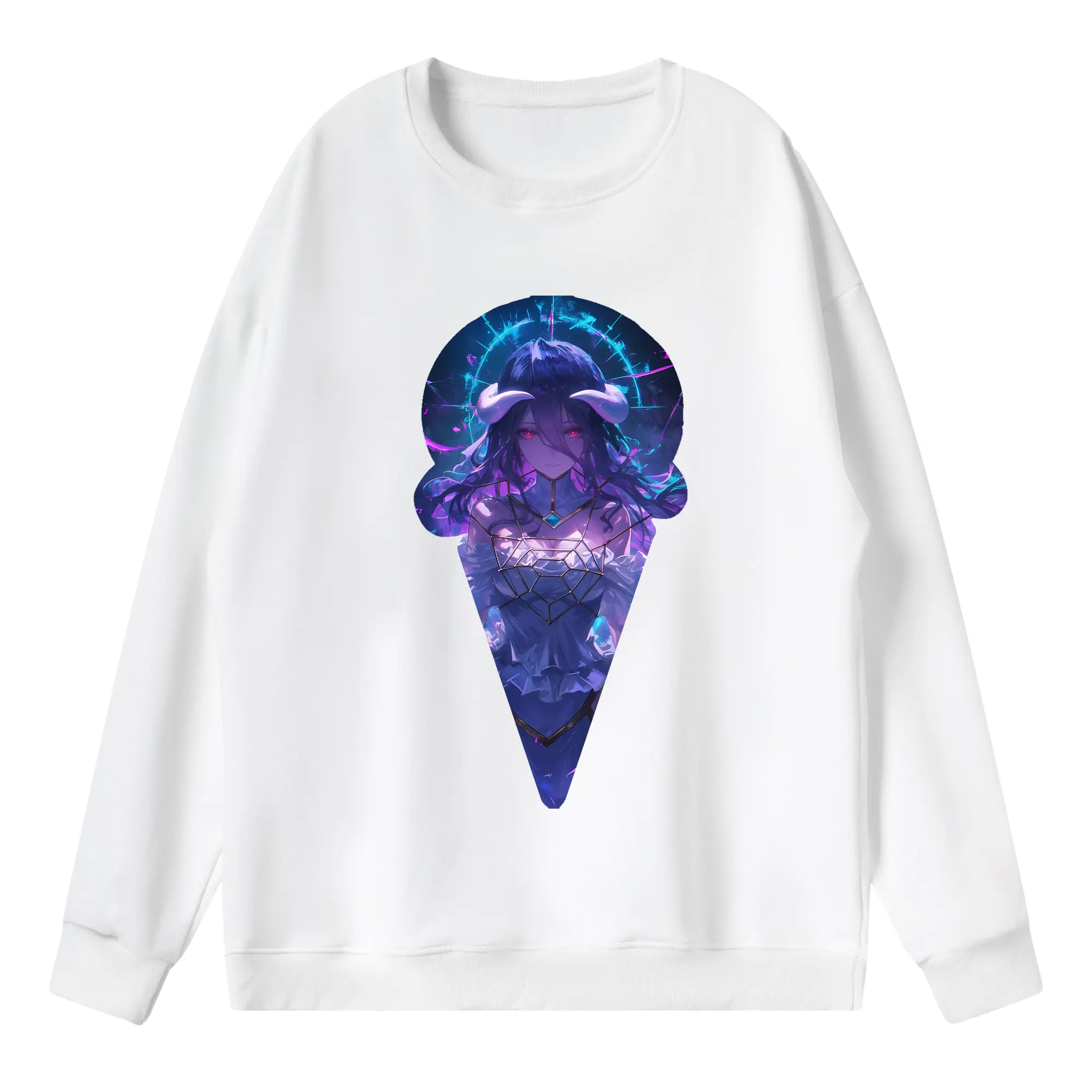 オーバーロード グッズ アルベド - 薄手 クルーネック スウェット 裏毛260g · ポリエステル 春秋向け カジュアル 男女兼用 · トレーナー デイリー スポーツ 散歩に最適