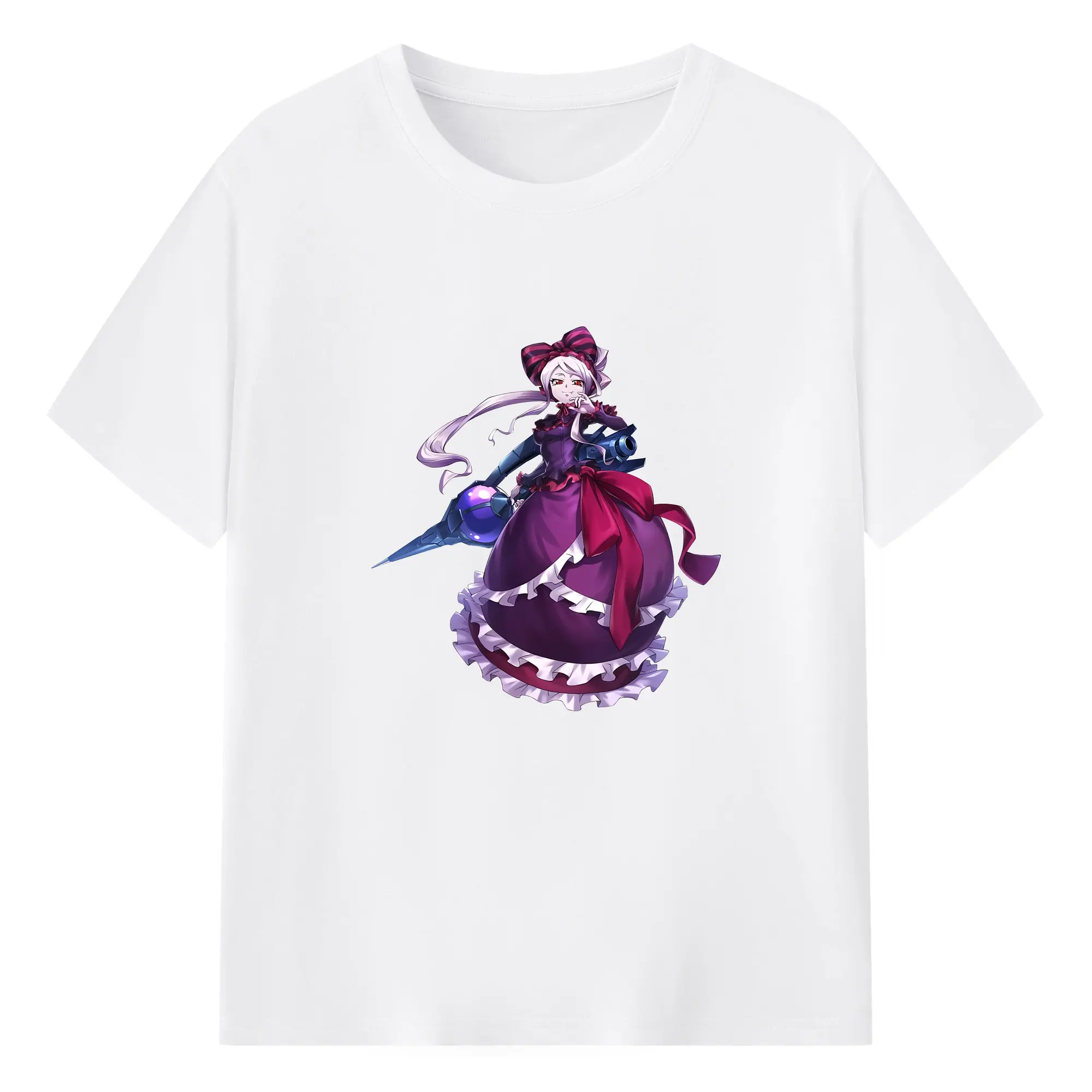 オーバーロード グッズ シャルティア・ブラッドフォールン - 綿100％ 半袖Tシャツ ・ フロントプリント ・ 快適 通気性 ・ 日常使い 散歩 スポーツ用