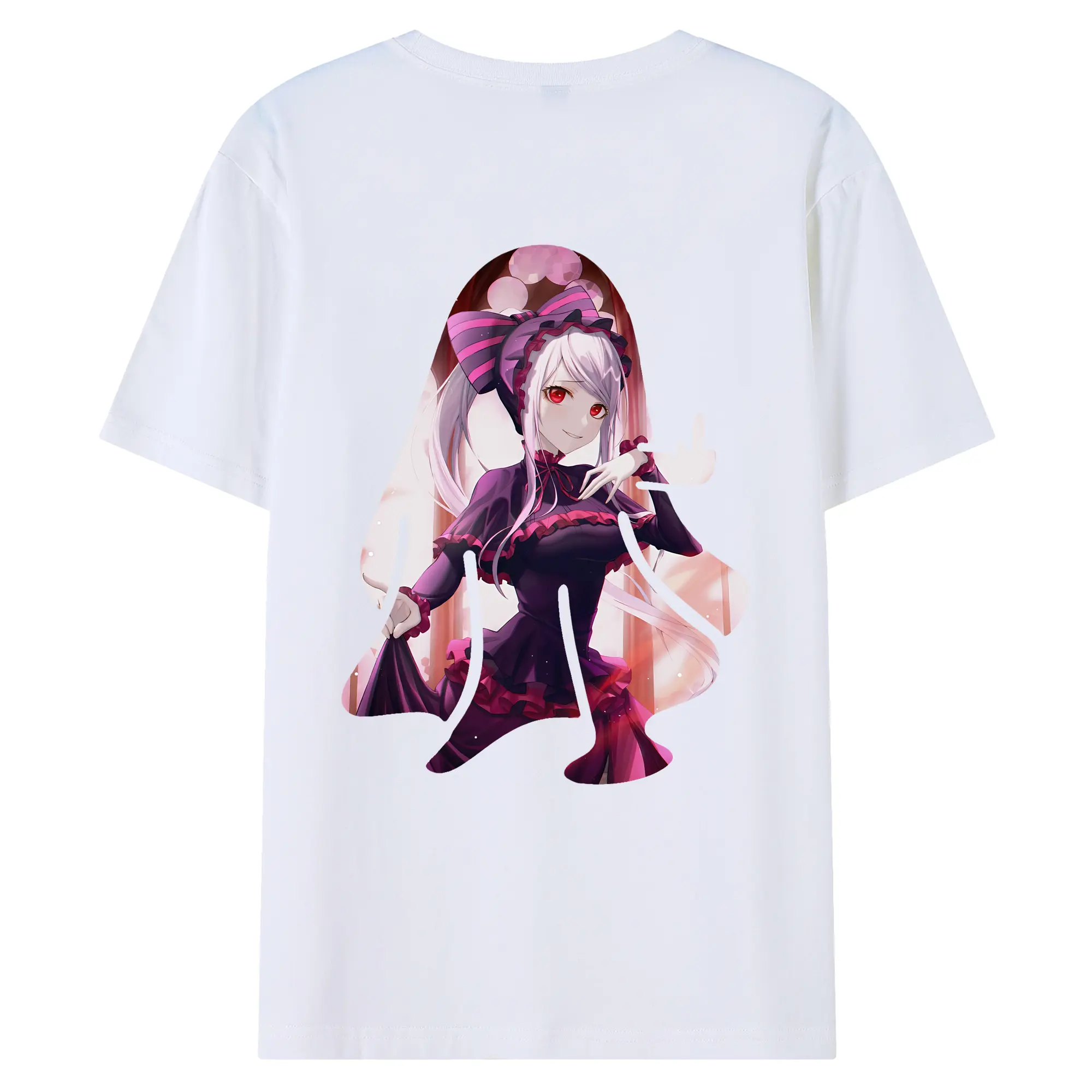 オーバーロード グッズ シャルティア・ブラッドフォールン - 綿100％ 半袖Tシャツ ・ バックプリント ・ 快適 通気性 ・ 日常使い 散歩 スポーツ用