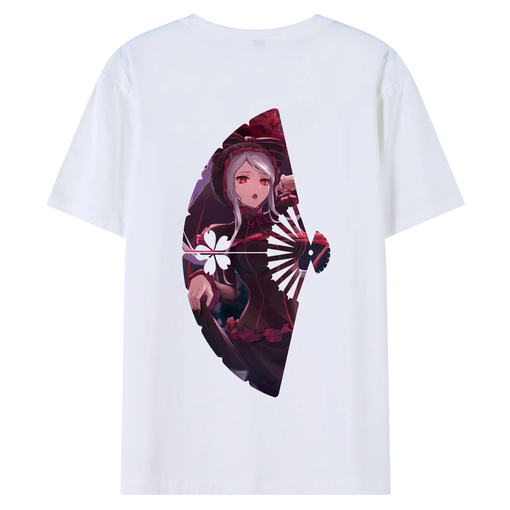 オーバーロード グッズ シャルティア・ブラッドフォールン - 綿100％ 半袖Tシャツ ・ バックプリント ・ 快適 通気性 ・ 日常使い 散歩 スポーツ用