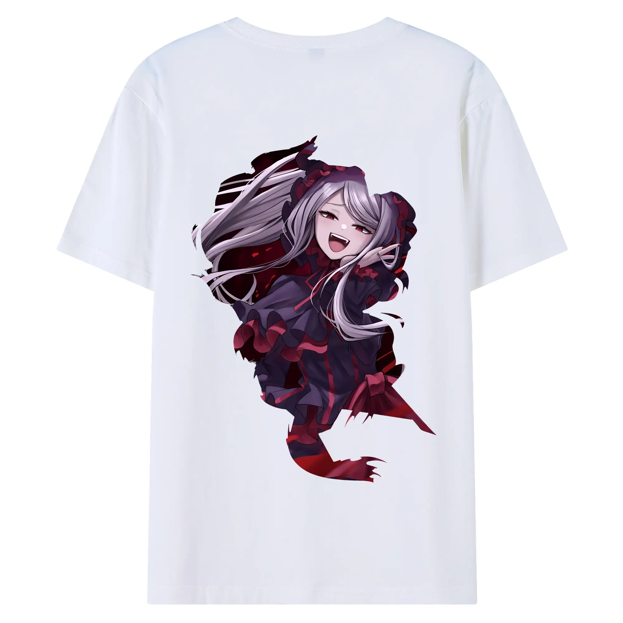 オーバーロード グッズ シャルティア・ブラッドフォールン - 綿100％ 半袖Tシャツ ・ バックプリント ・ 快適 通気性 ・ 日常使い 散歩 スポーツ用