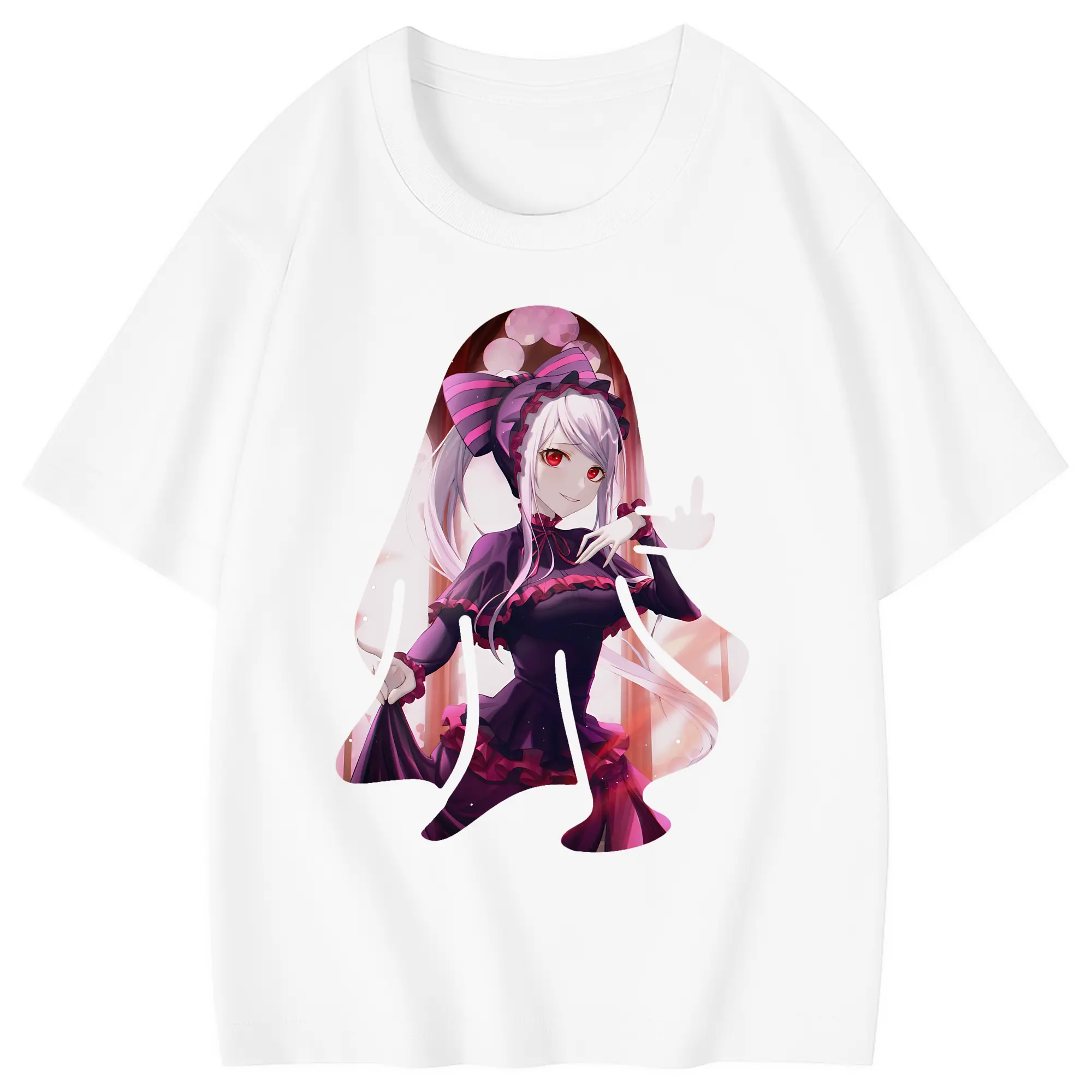 オーバーロード グッズ シャルティア・ブラッドフォールン - 綿100％ キッズTシャツ ・ フロントプリント ・ 快適 通気性 ・ スポーツ カジュアル 散歩用