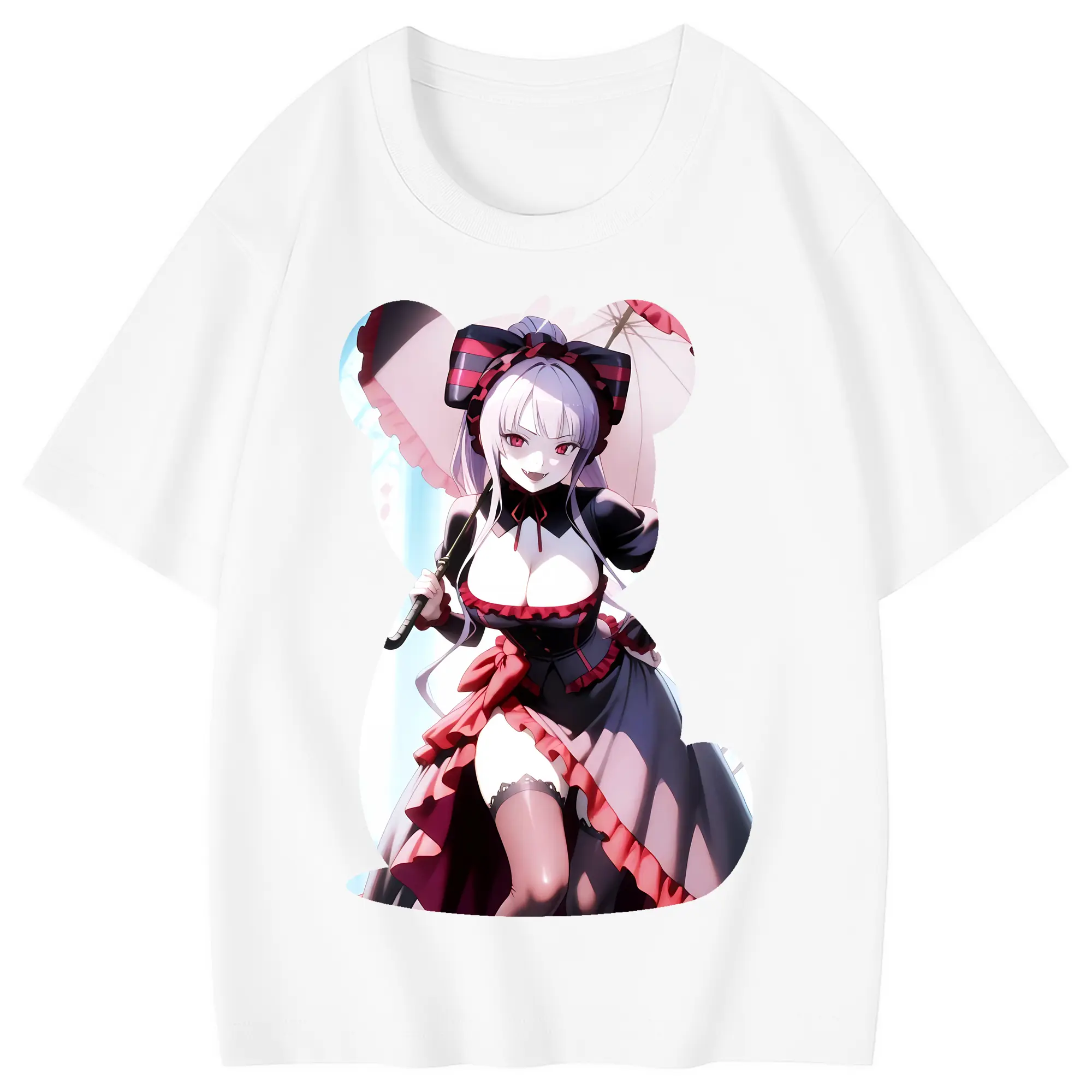 オーバーロード グッズ シャルティア・ブラッドフォールン - 綿100％ キッズTシャツ ・ フロントプリント ・ 快適 通気性 ・ スポーツ カジュアル 散歩用