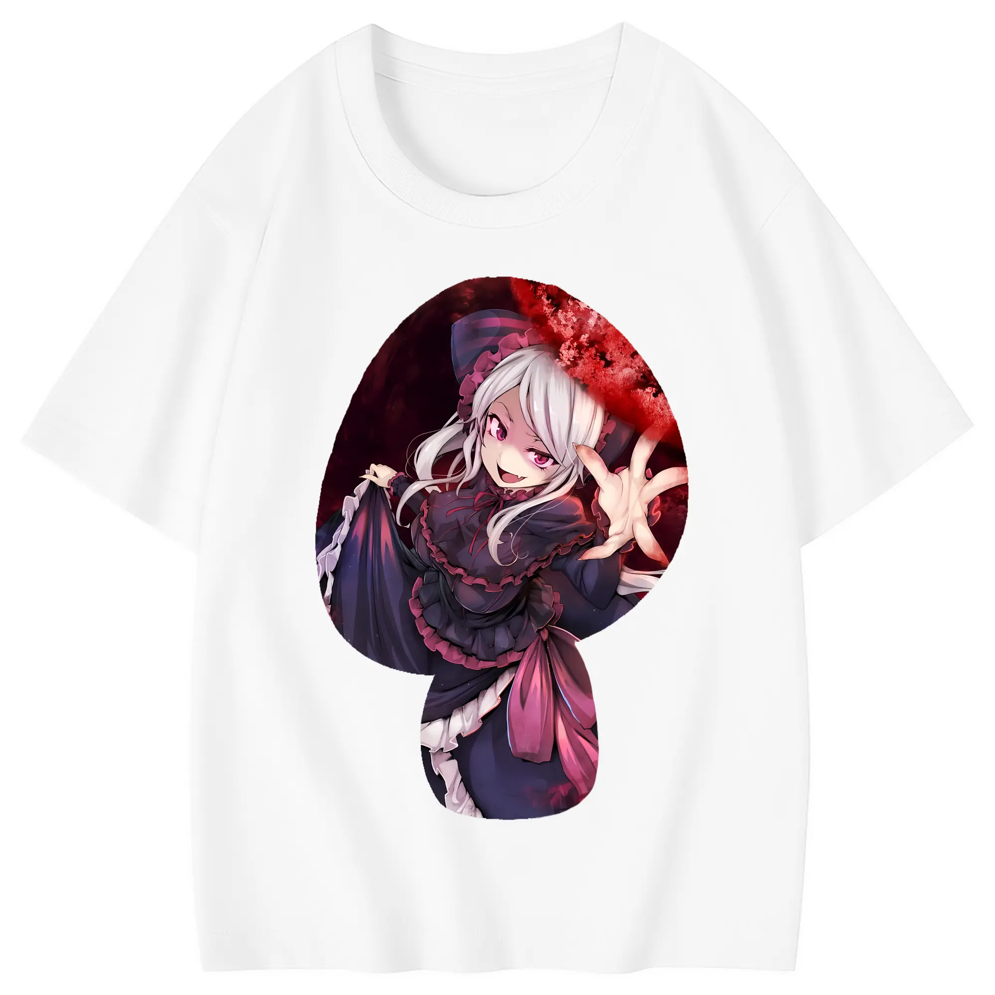 オーバーロード グッズ シャルティア・ブラッドフォールン - 綿100％ キッズTシャツ ・ フロントプリント ・ 快適 通気性 ・ スポーツ カジュアル 散歩用